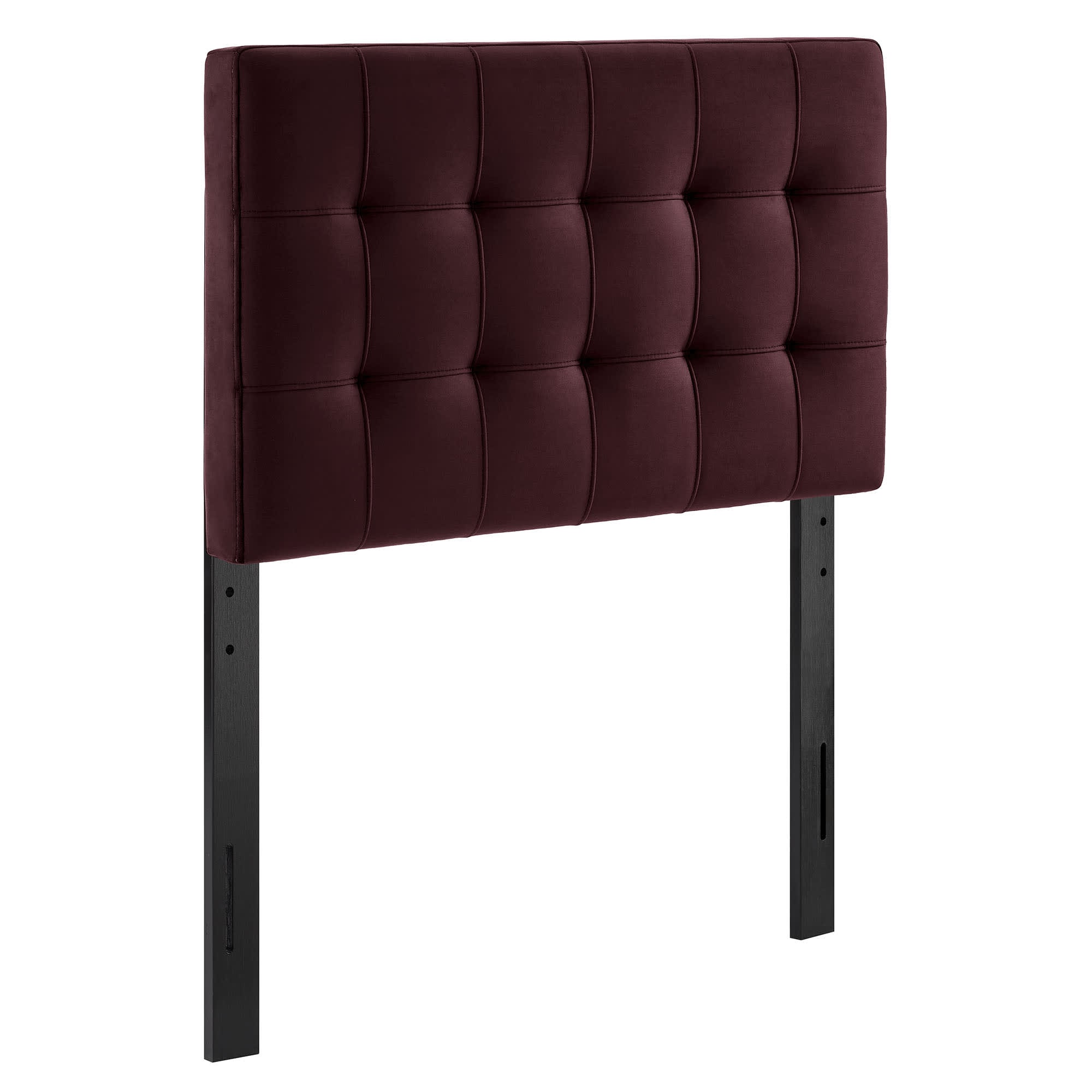  Lily Stain-Resistant Performance Velvet Twin Size Headboard in Mulberry