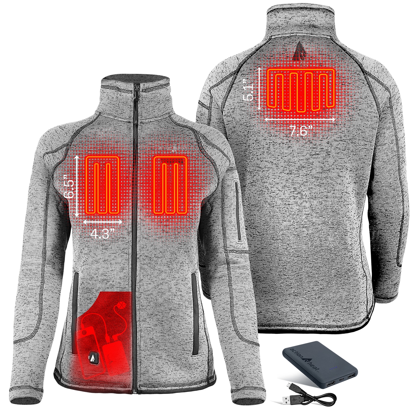 ActionHeat AH-SJKT-5V-W-LG-S Jackets-Coats - View #7