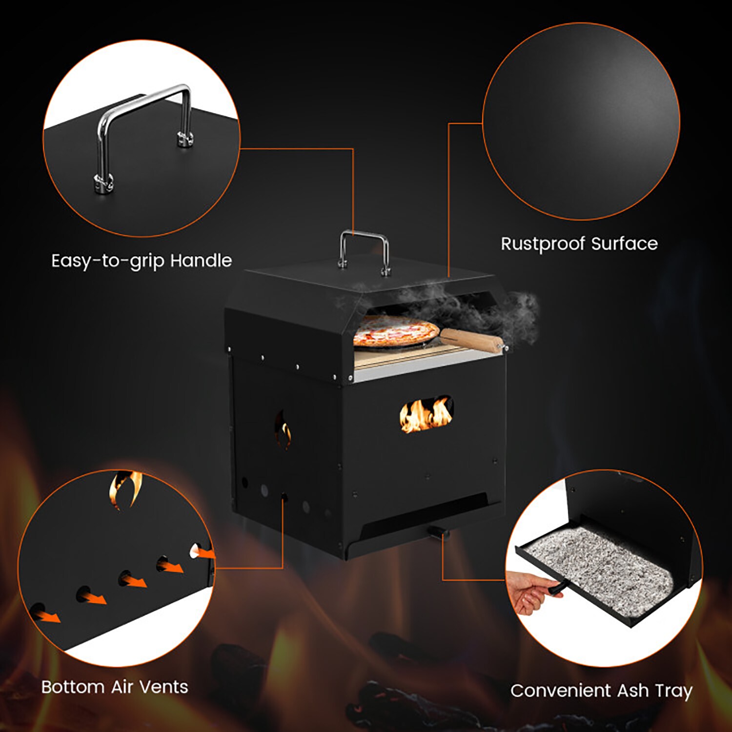 GZMR MO-NP10734 Outdoor-Pizza-Ovens - View #9