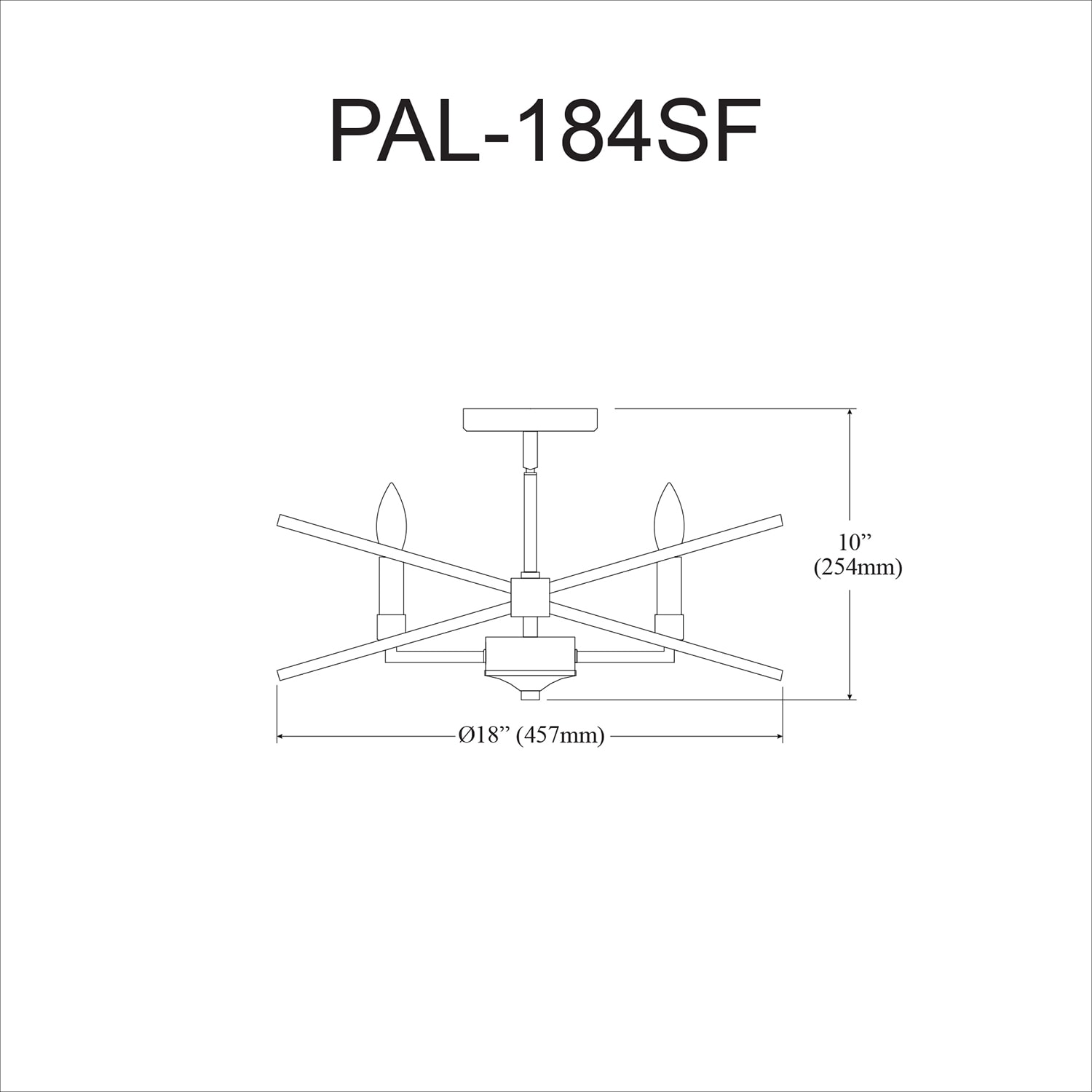 Dainolite PAL-184SF-PC-MB flushmounts - View #3