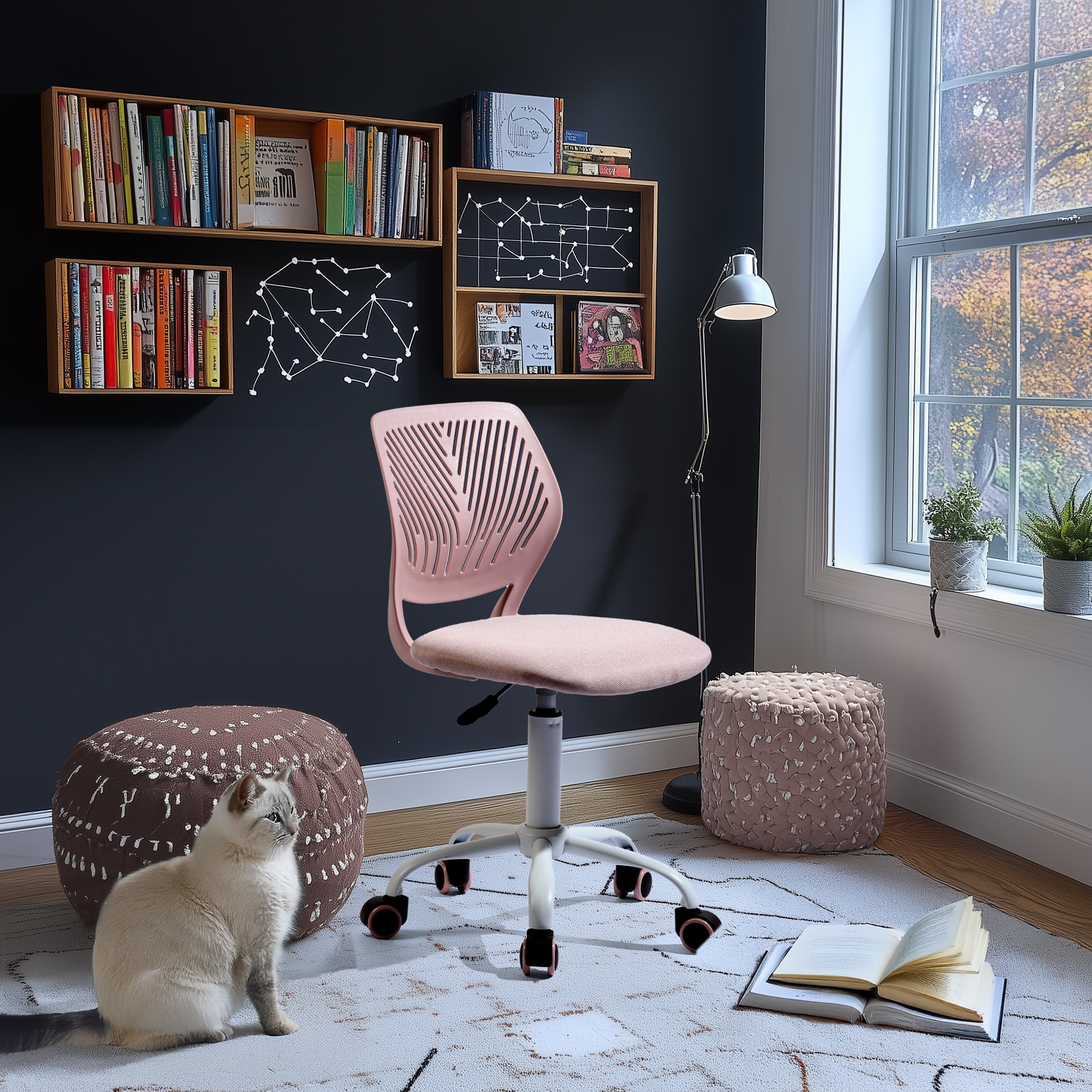 Homy Casa CARNATION PINK VNEW Office-Chairs - View #2