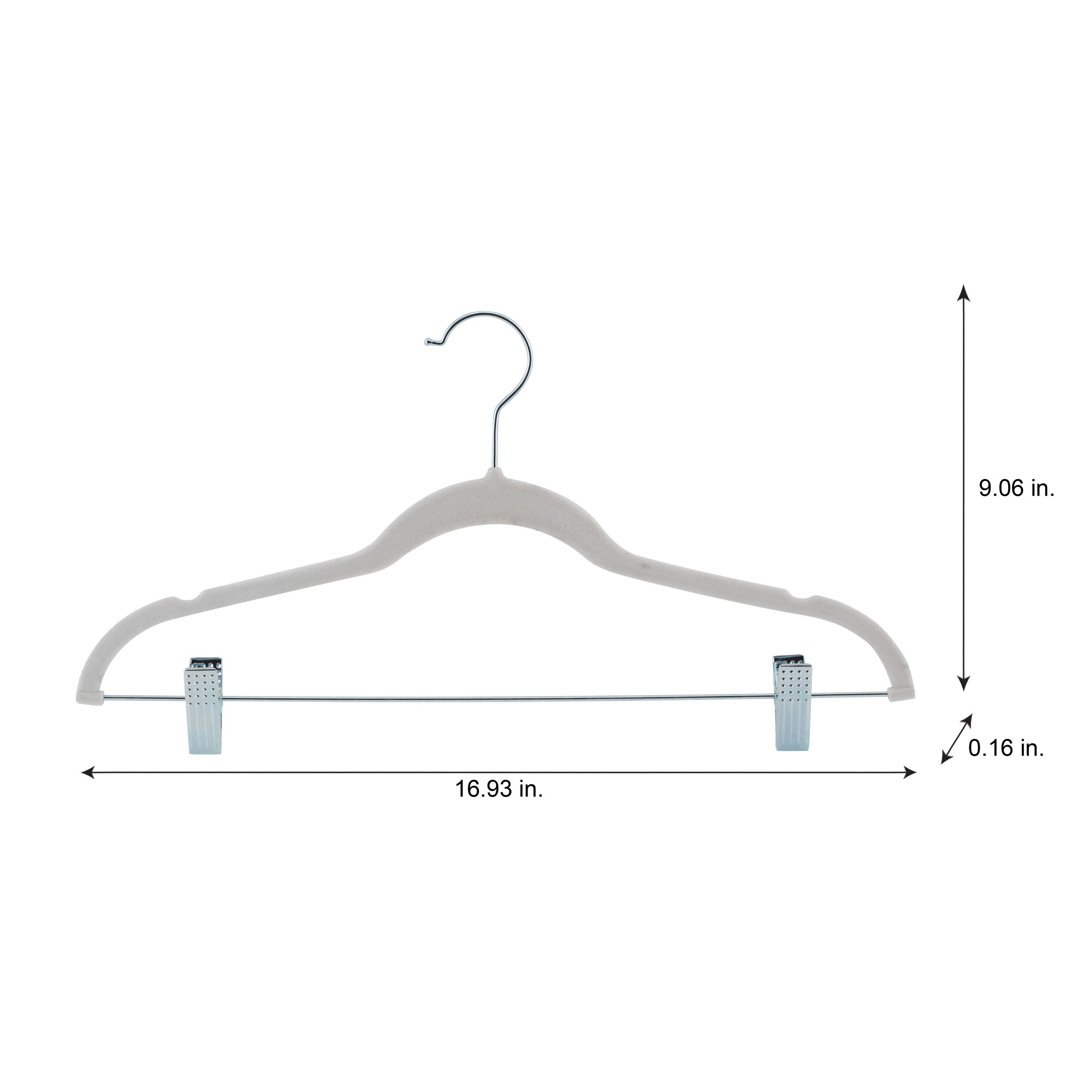 Laura Ashley Hangers Plastic Non-slip Grip Clothing Hanger (White