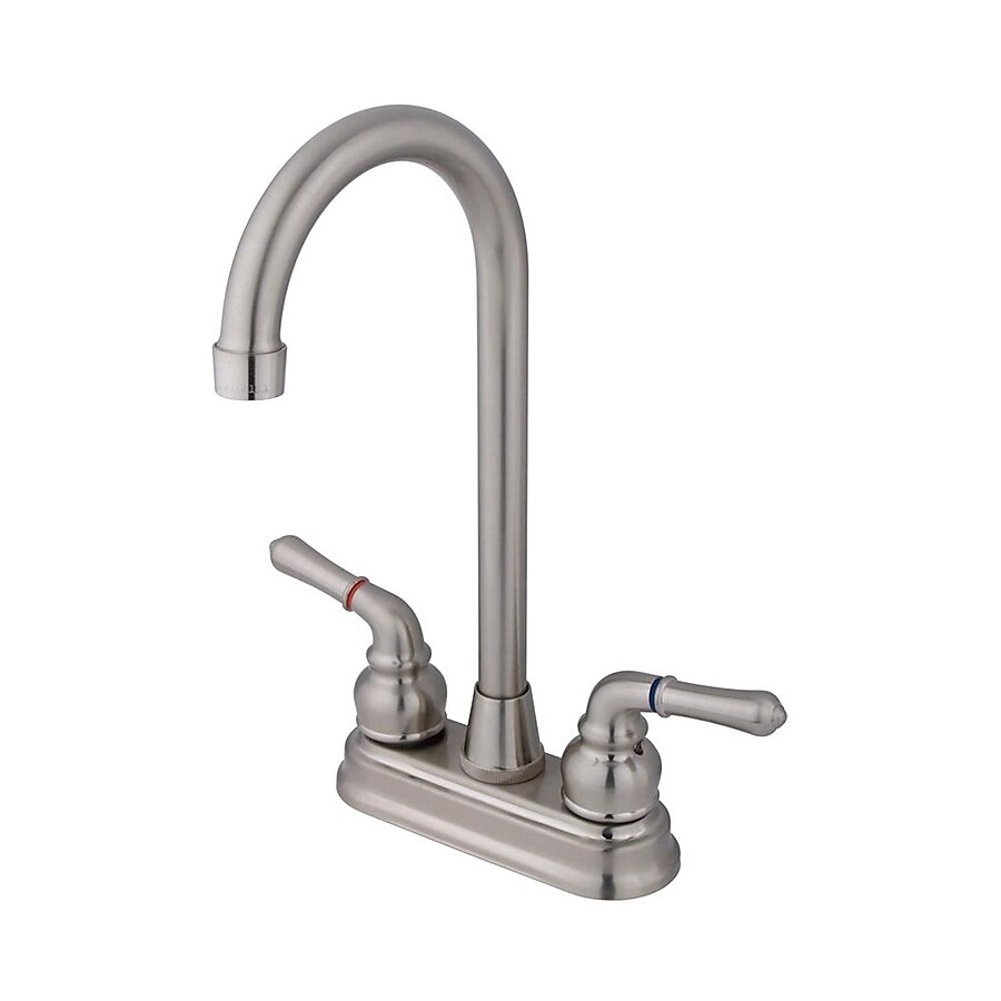 Elements of Design Magellan Brushed Nickel 2-Handle Deck-Mount High-Arc Handle Kitchen Faucet (Deck Plate Included) Elements of Design Magellan Brushed Nickel 2-Handle Deck-Mount High-Arc Handle Kitchen Faucet (Deck Plate Included)