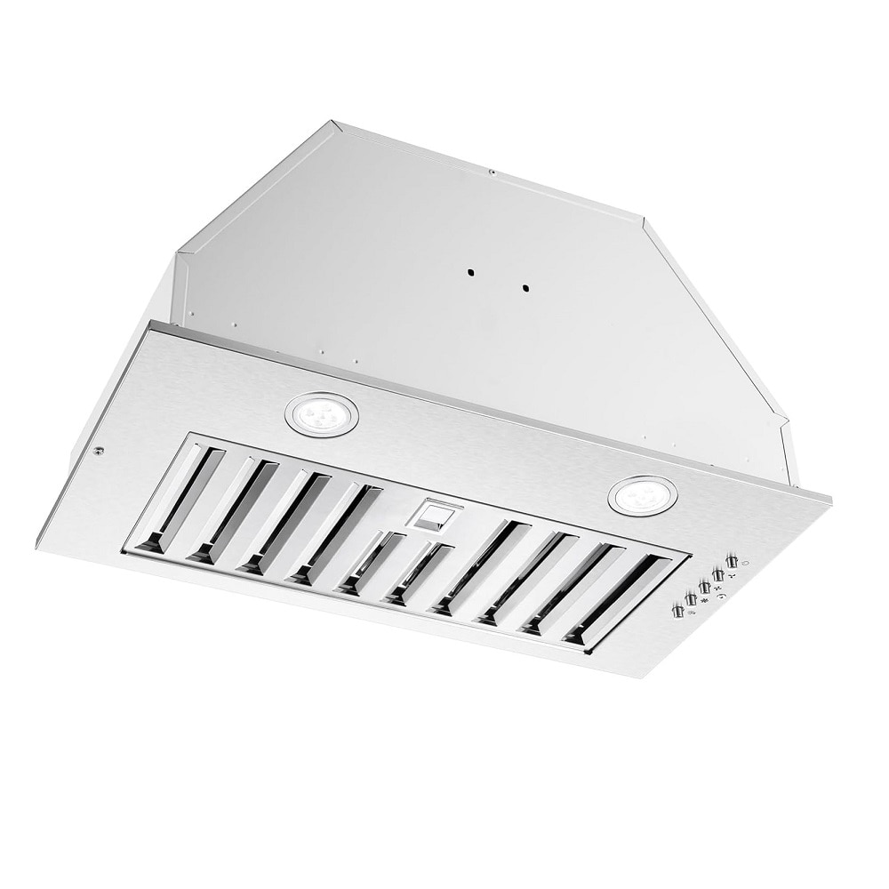 JOEAONZ F0652B 20 inch Convertible 600-CFM Brushed Stainless steel Insert Under Cabinet Range Hood