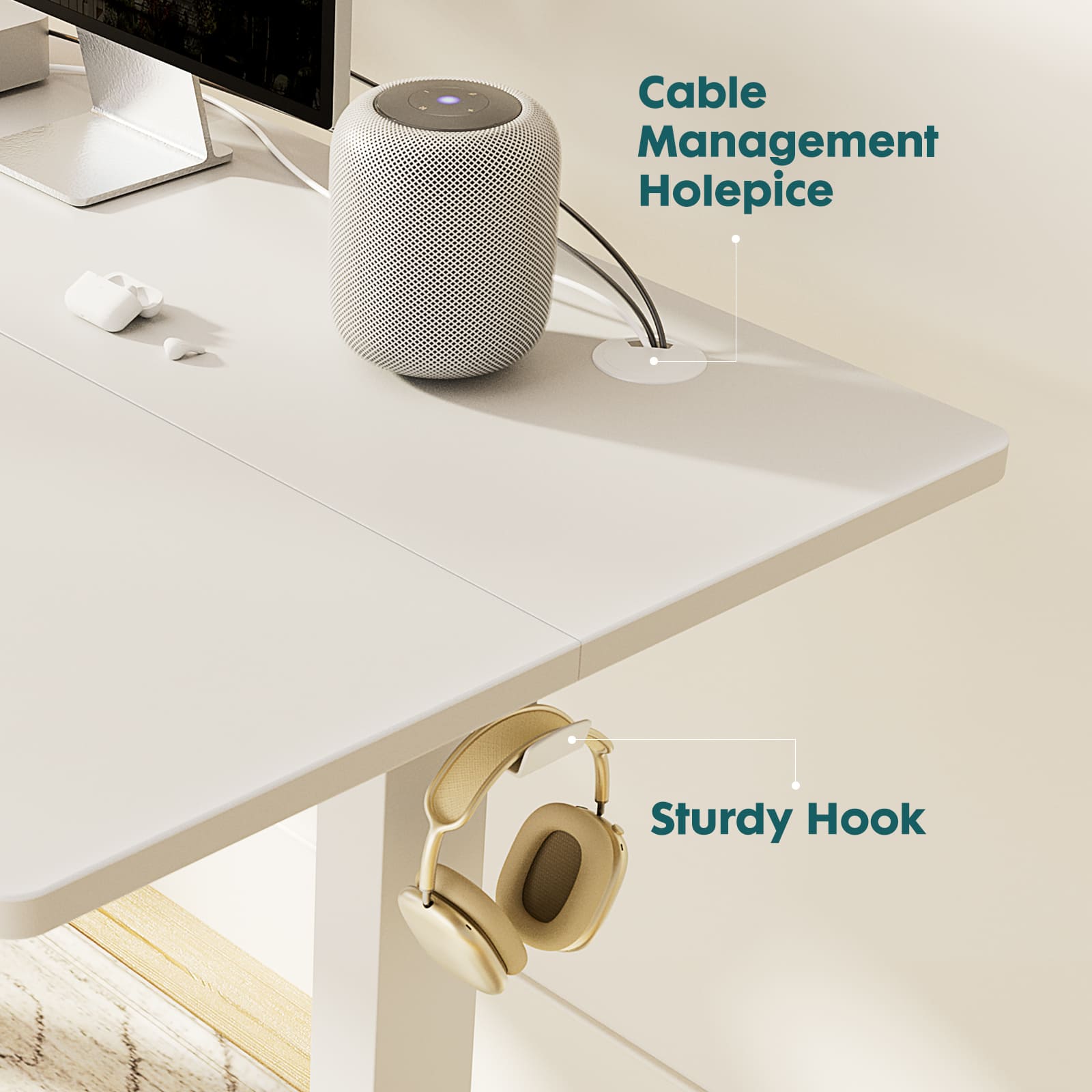 Sweetcrispy L-ELT-P4024V3-WT desks - View #7