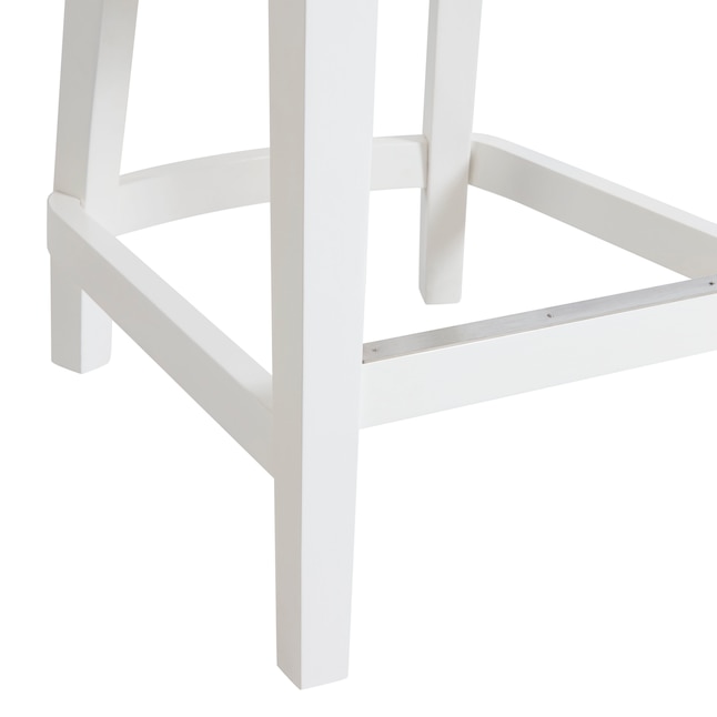 Alaterre Furniture Ellie Counter Height Stool with Back, White, Set of ...