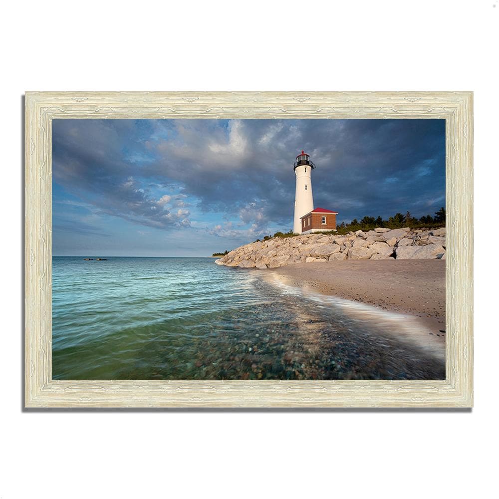 Tangletown Fine Art 13466-4330P122 White Wood Framed 36-in H x 51-in W Coastal Paper Print