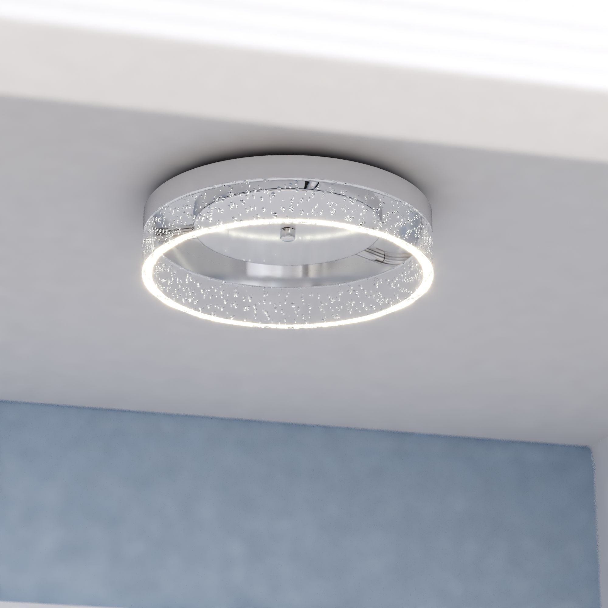 Cascadia C0275 Vaughn 1 -Light 12-in Polished Chrome Integrated LED Flush Mount Light