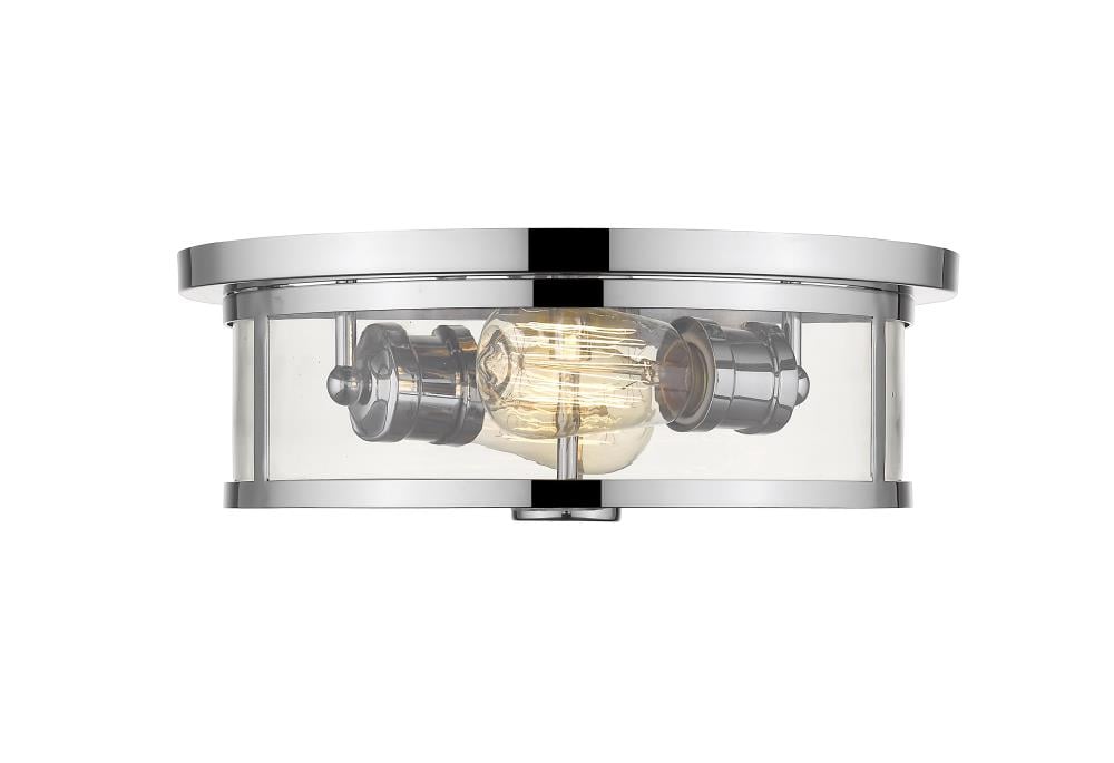 Z-Lite 462F14-CH Savannah 2 -Light 13.75-in Polished Chrome Flush Mount Light