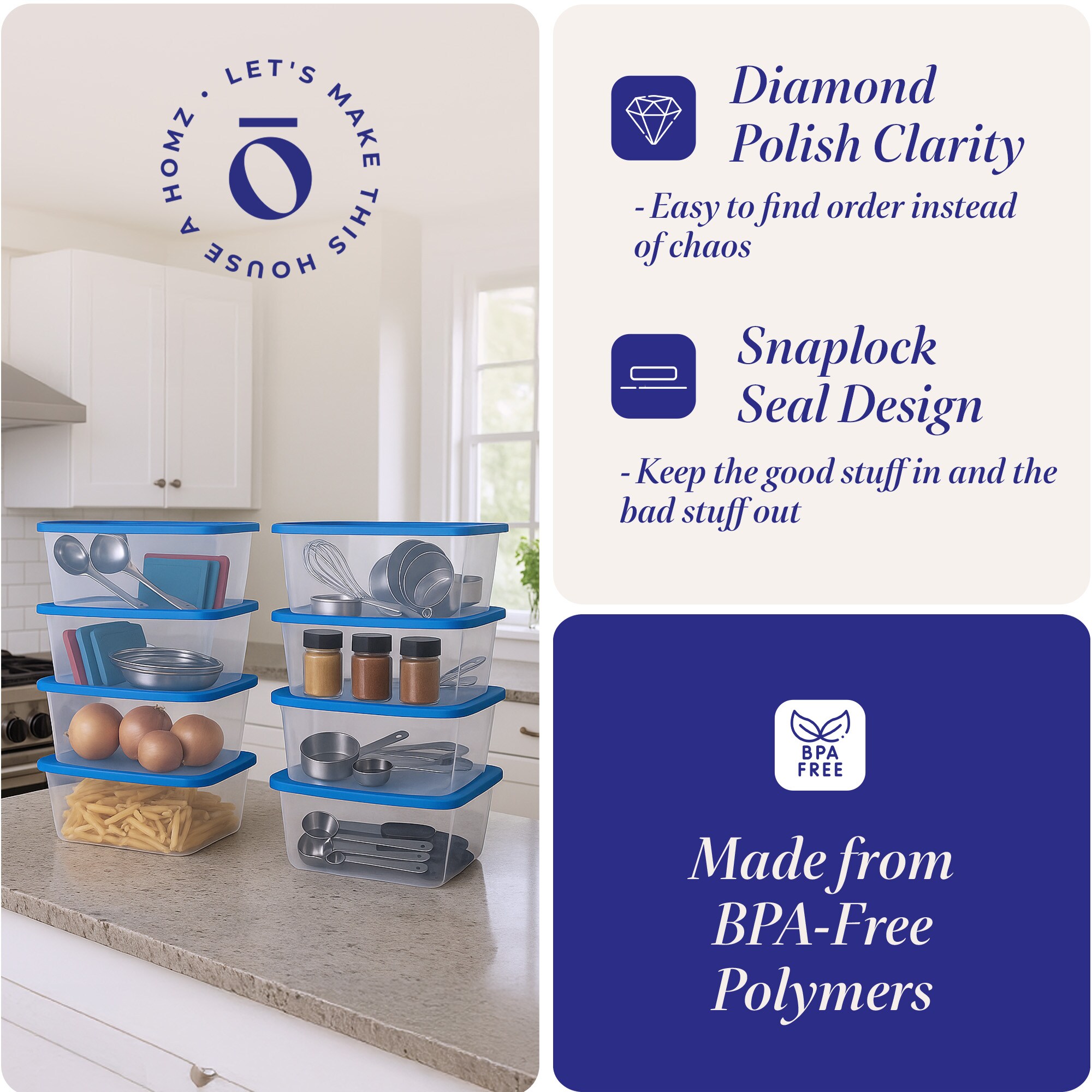 Homz Products 323705 Plastic-Storage-Totes - View #2