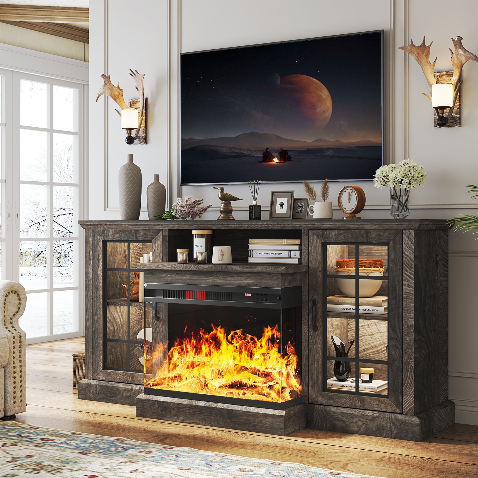AOXUN H21022GR+H20022 Electric-Fireplaces - View #9
