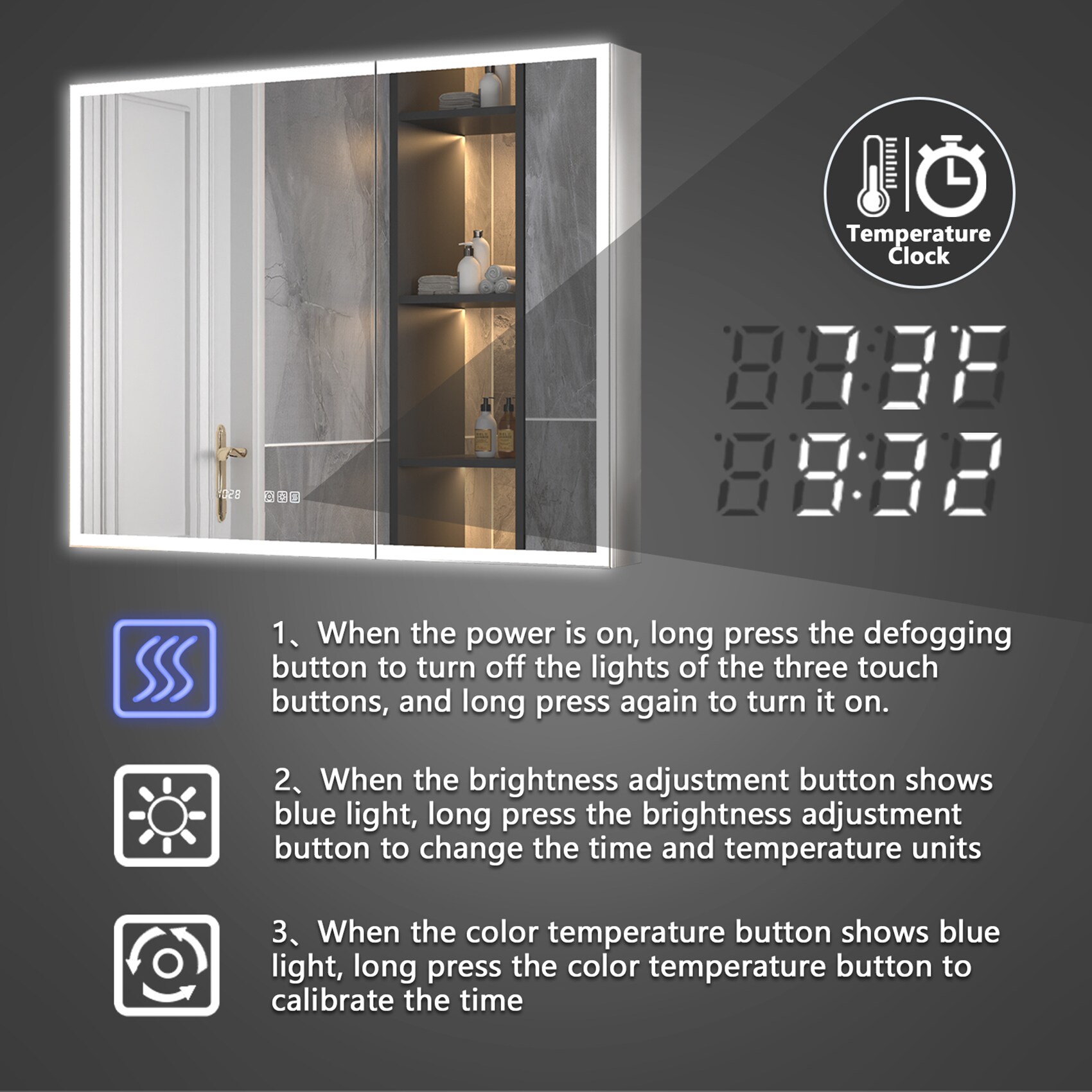 ExBrite LWSDHMC3632V5FB Bathroom-Medicine-Cabinets - View #9