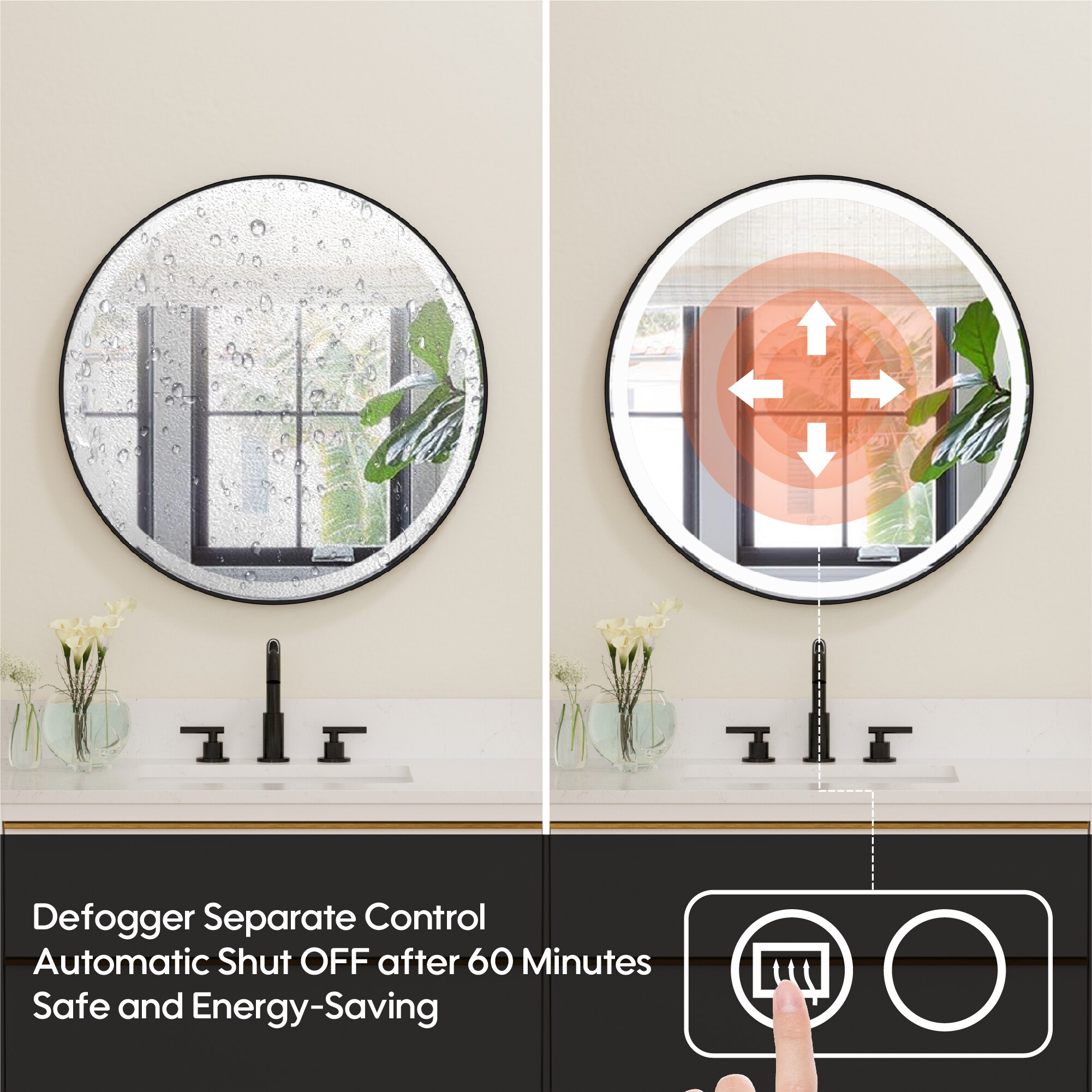 CALVON RC9-2828MB Framed-Bath-Mirrors - View #5