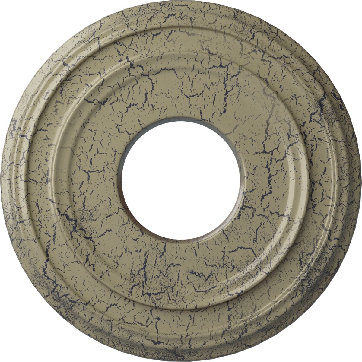 Ekena Millwork CM12CLCSC Classic 12.375-in W x 12.375-in L Painted Castle Stone Crackle Polyurethane Whole Ceiling Medallion