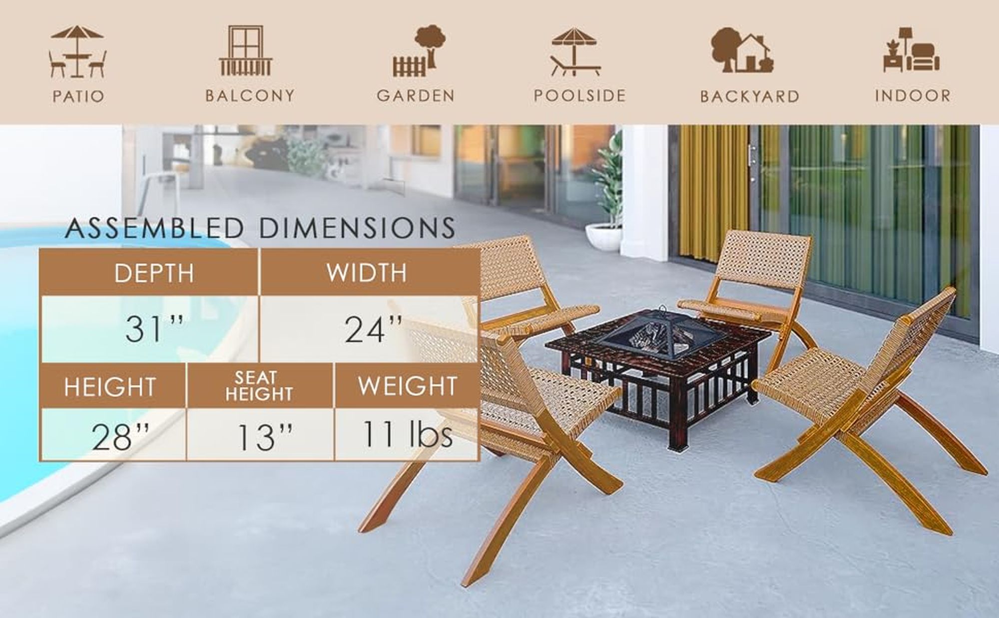 Balkene Home 64159 Patio-Chairs - View #12