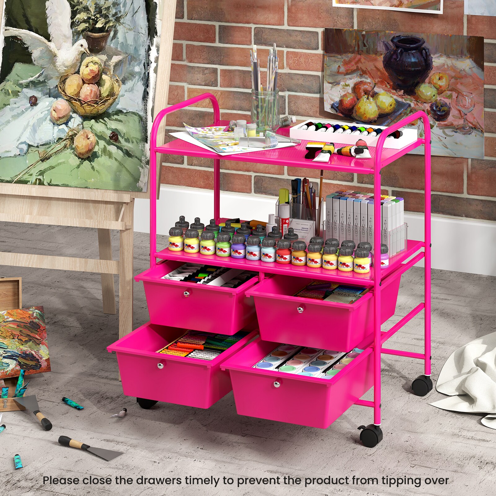 Slickblue D-CO-PH07045WH Office-Carts - View #2