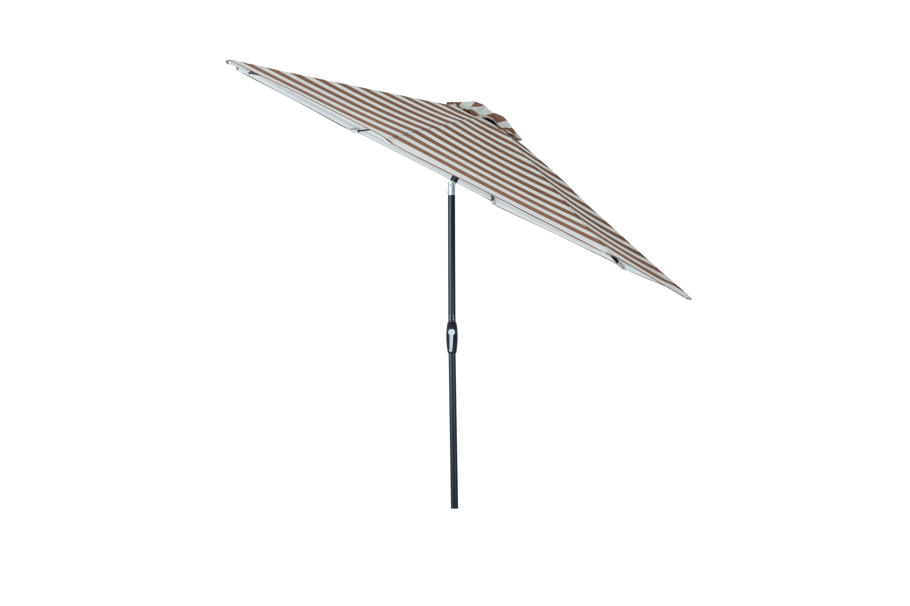 Fashion 827-8SAT-BGTS 9-ft Steel Beige Market Patio Umbrella