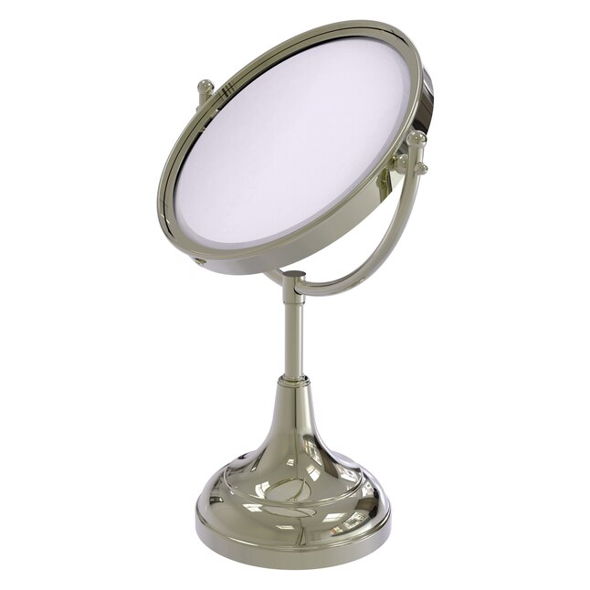 Allied Brass 8-in x 15-in Polished Nickel Double-Sided Magnifying Countertop Vanity Mirror Allied Brass 8-in x 15-in Polished Nickel Double-Sided Magnifying Countertop Vanity Mirror