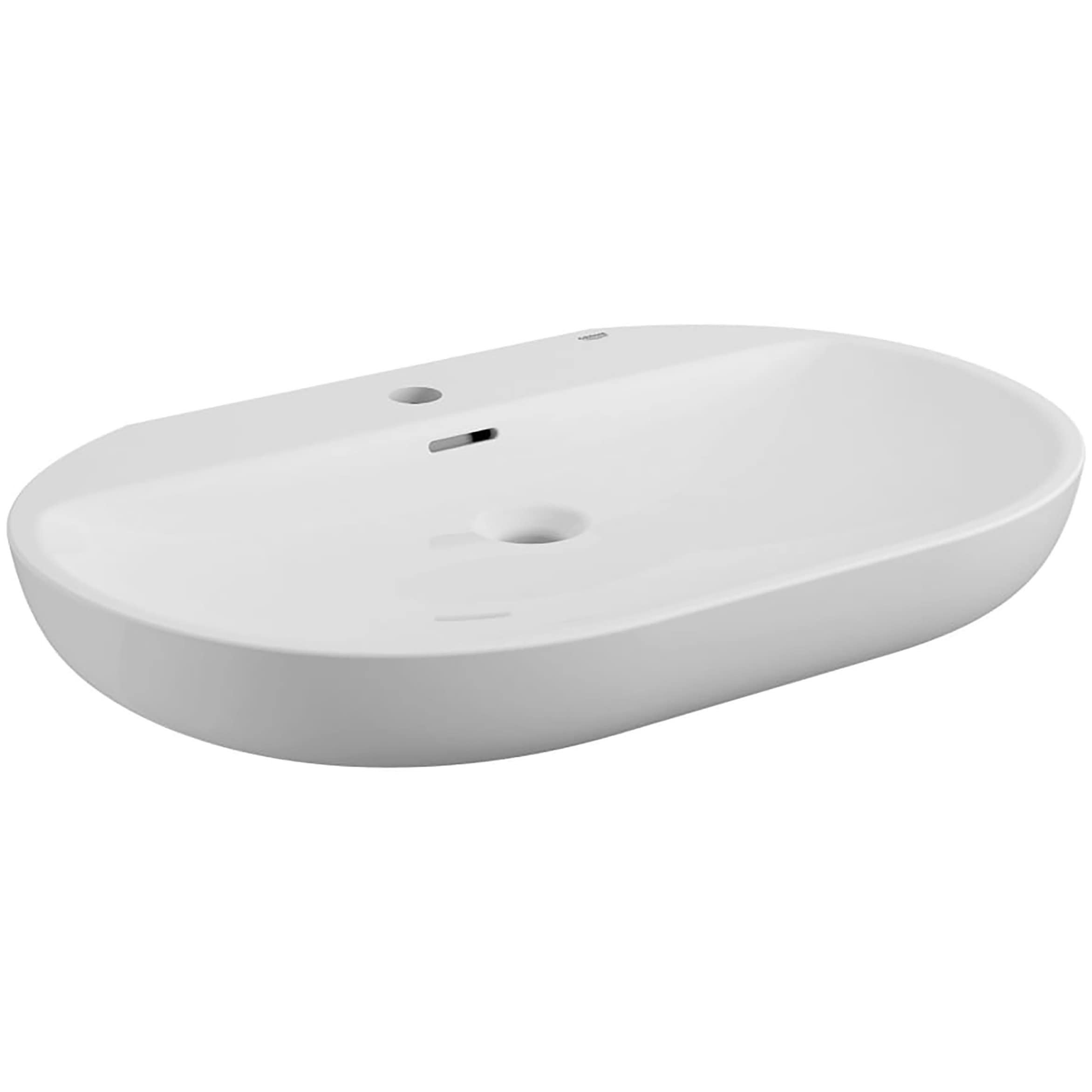 GROHE 39669000 Fire clay Vessel Oval Modern Alpine White Bathroom Sink ( 27-Inches x 18-Inches )