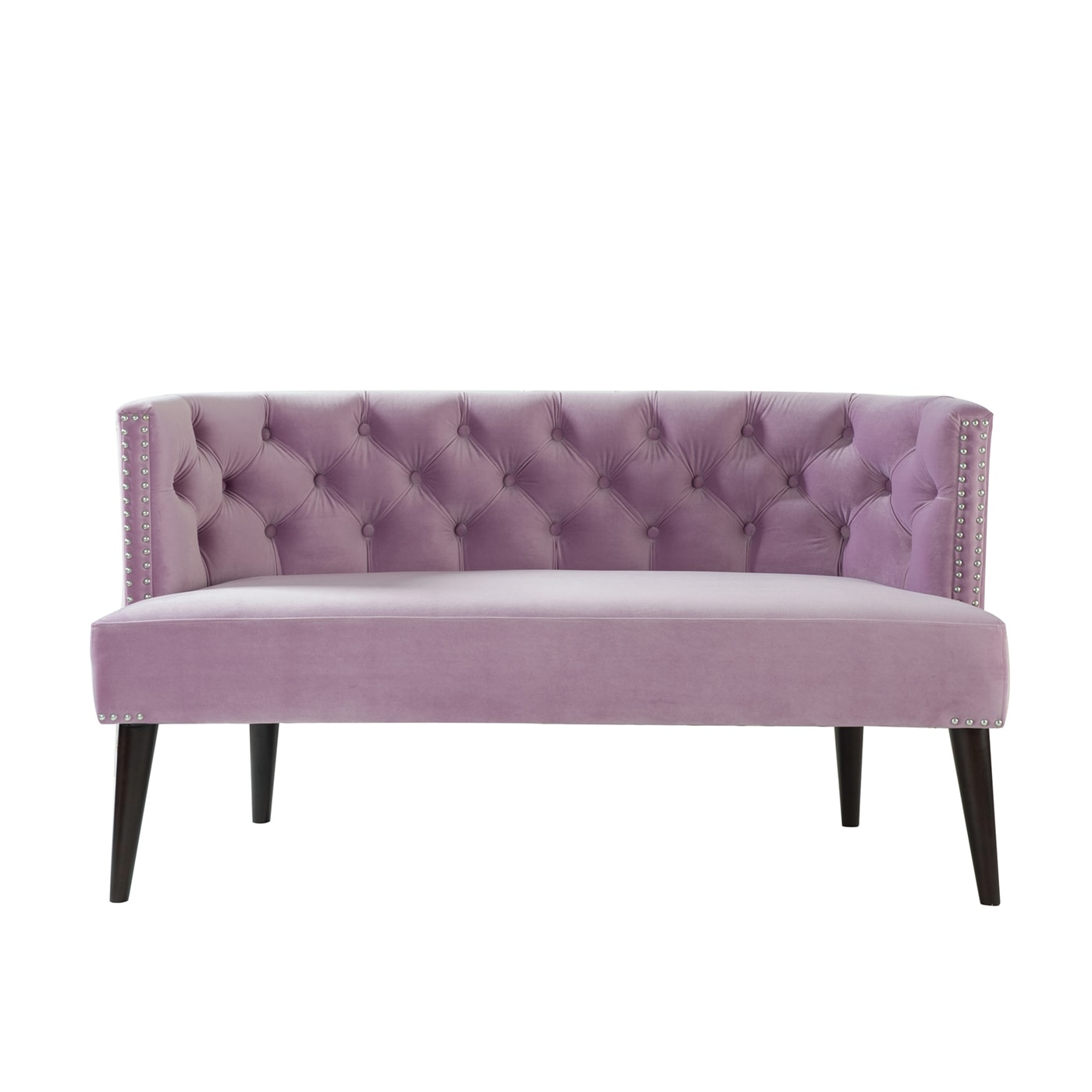 Jennifer Taylor Home 61100-952 Celine 56-Inches Midcentury Lavender Velvet Velvet 2 -seater Settee