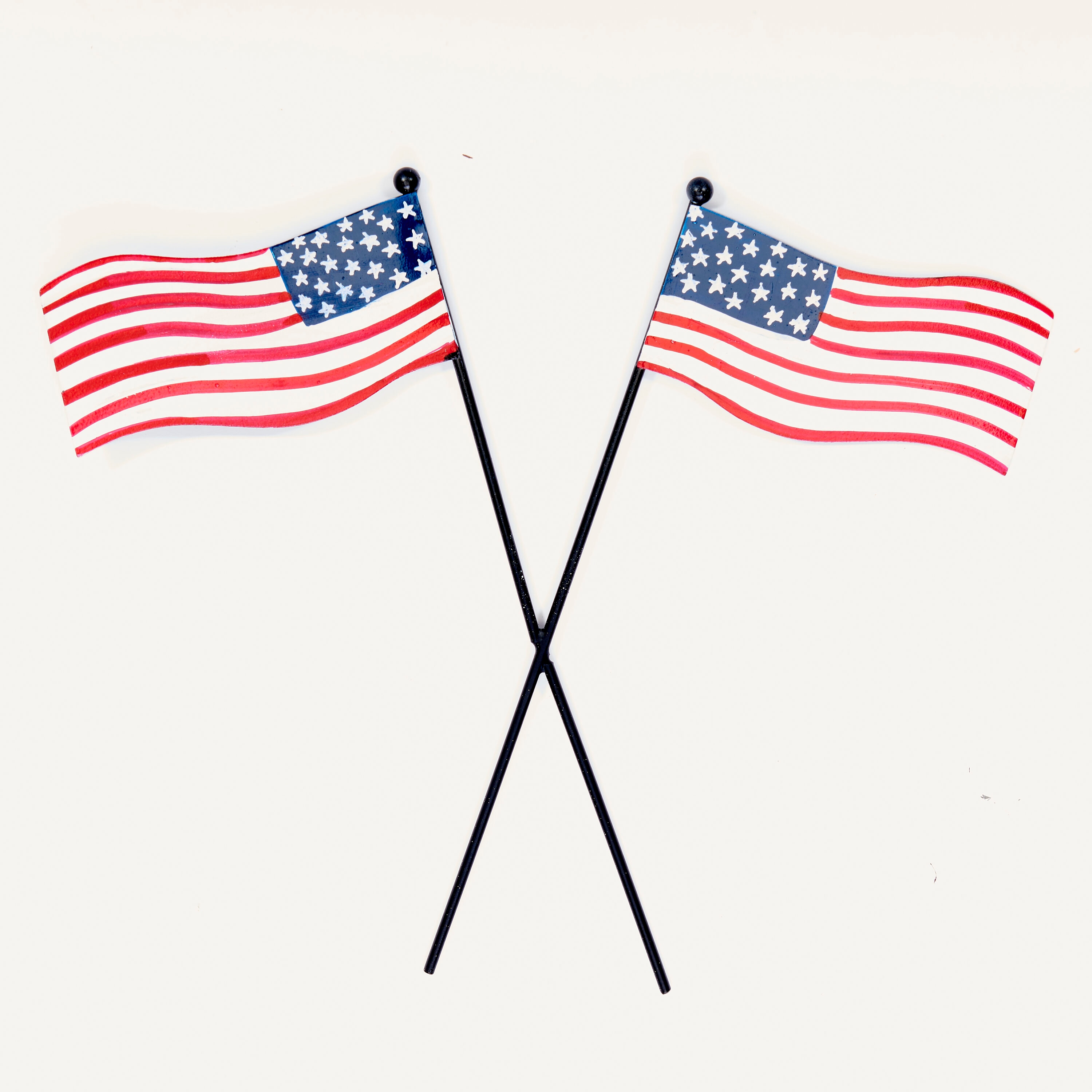 Worth Imports Metal Indoor/Outdoor Free standing decoration Flag 4th of July Decor
