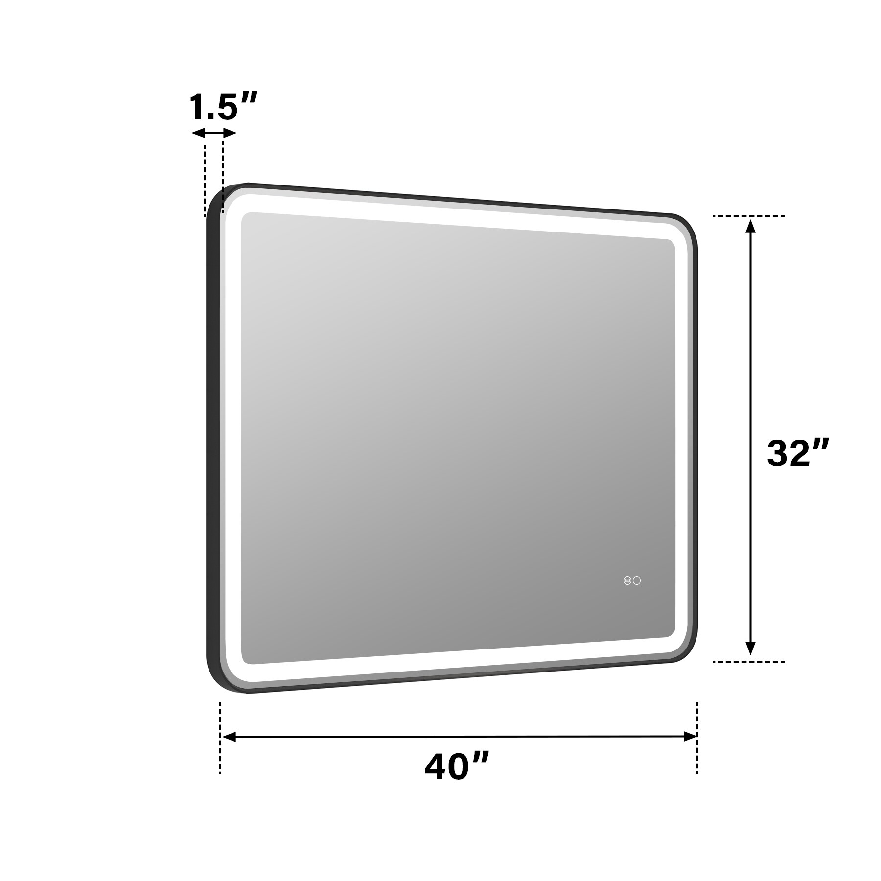 WELLFOR W9FM4032MB Framed-Bath-Mirrors - View #9