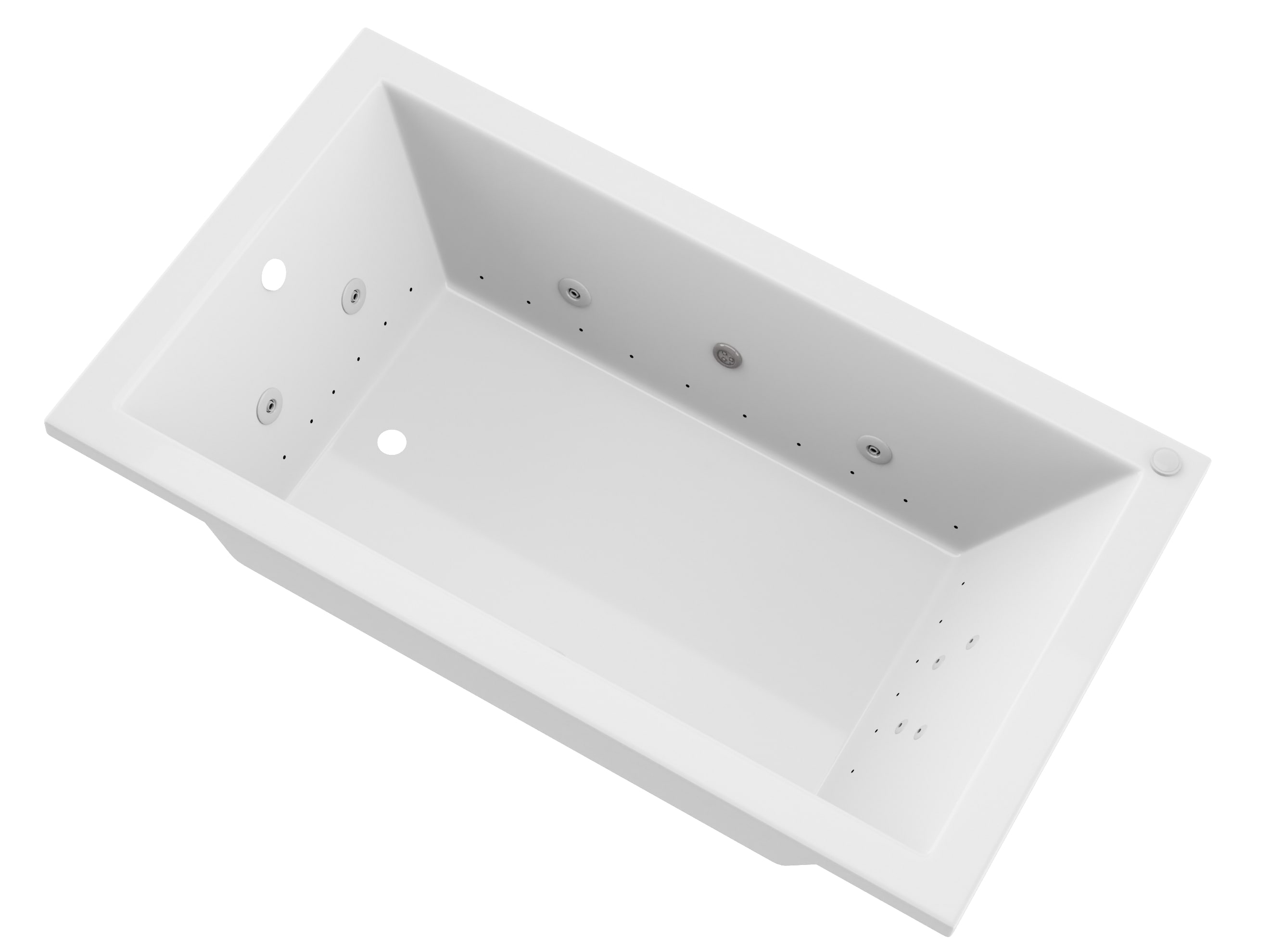 Endurance LS4272VNDRX Peregrine 42-in x 72-in White Acrylic Rectangular Drop-in Whirlpool and air bath combination tub with Drain ( Right Drain )