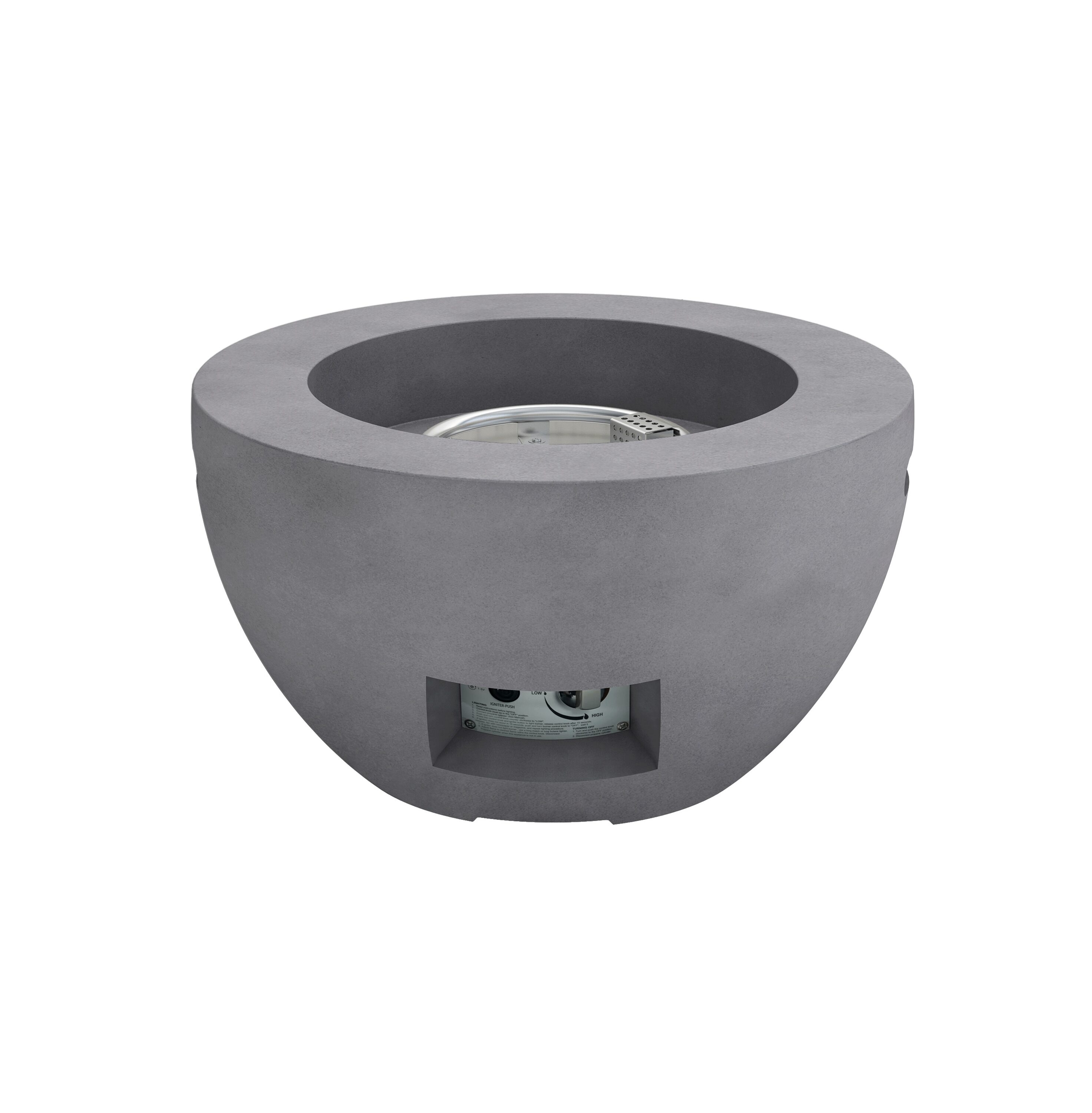 KANTE 25-in W 50000-BTU Natural Concrete Portable Concrete Round ...