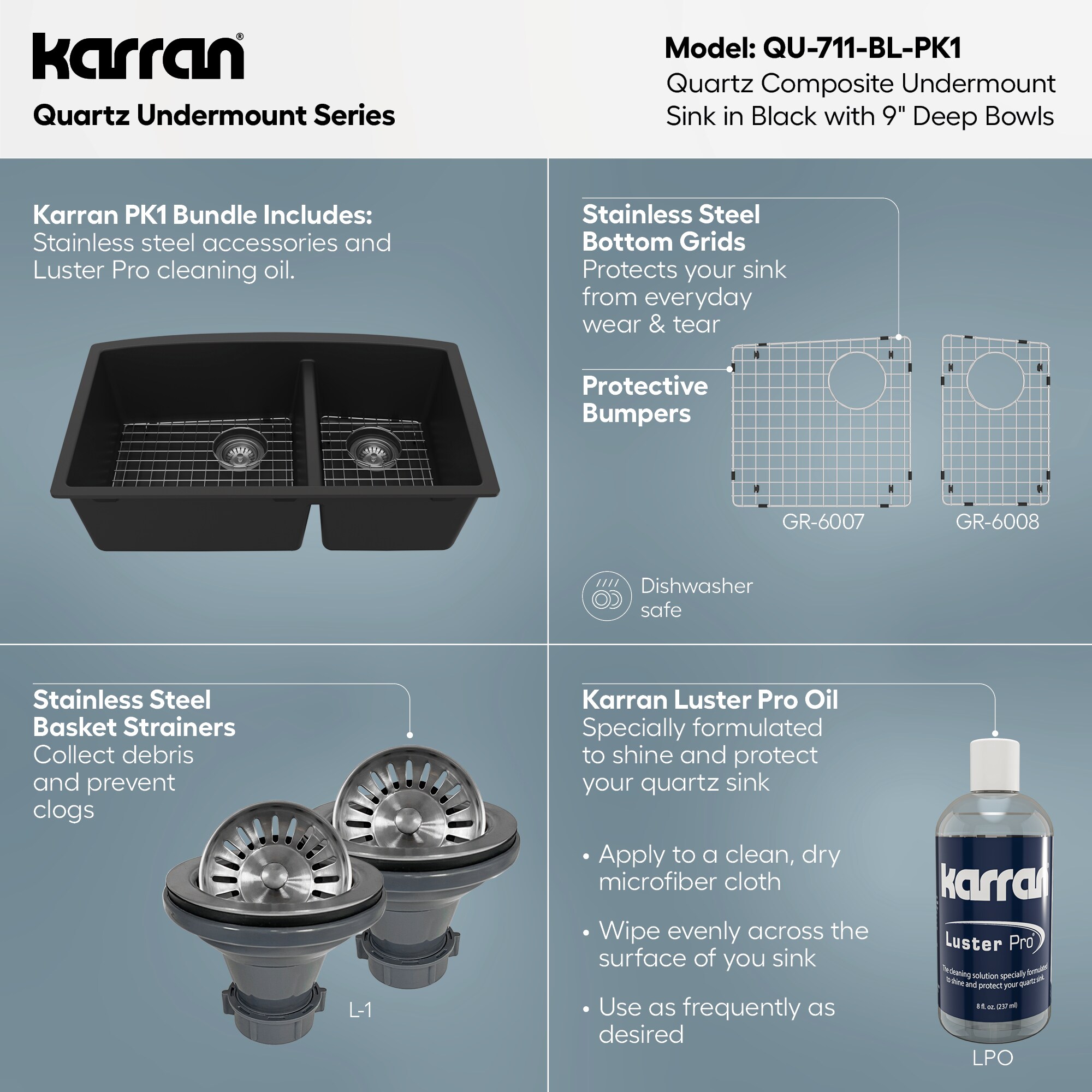 Karran QU-711-BL-PK1 Kitchen-Sinks - View #6