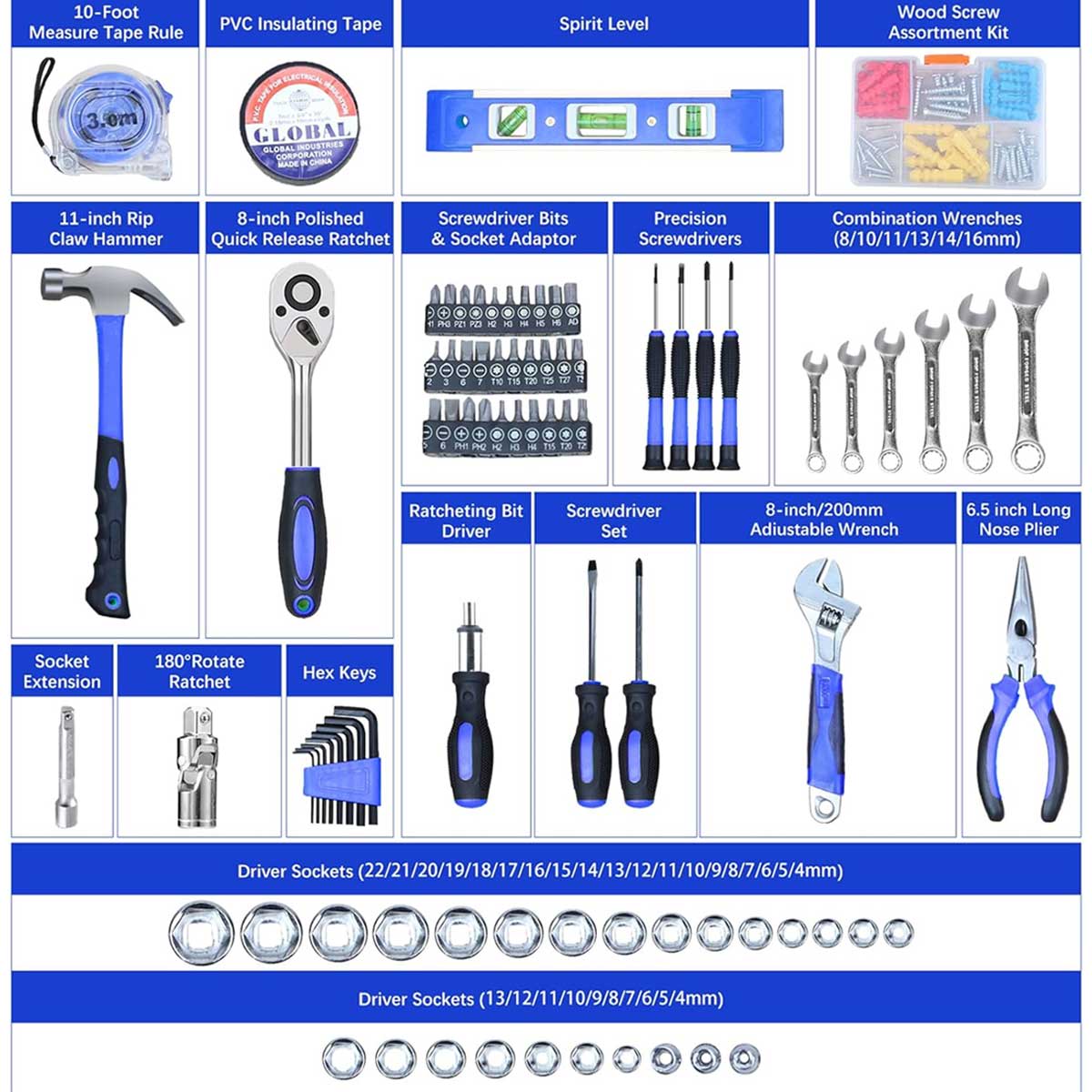 Aoibox LABHT18020 Tool-Sets - View #6