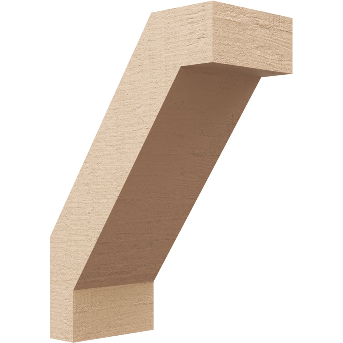 Ekena Millwork BRCUR05X10X14BURRCPR 5-in x 14-in x 10-in Primed Urethane Burlington Rough Cedar TimberThane Knee Brace