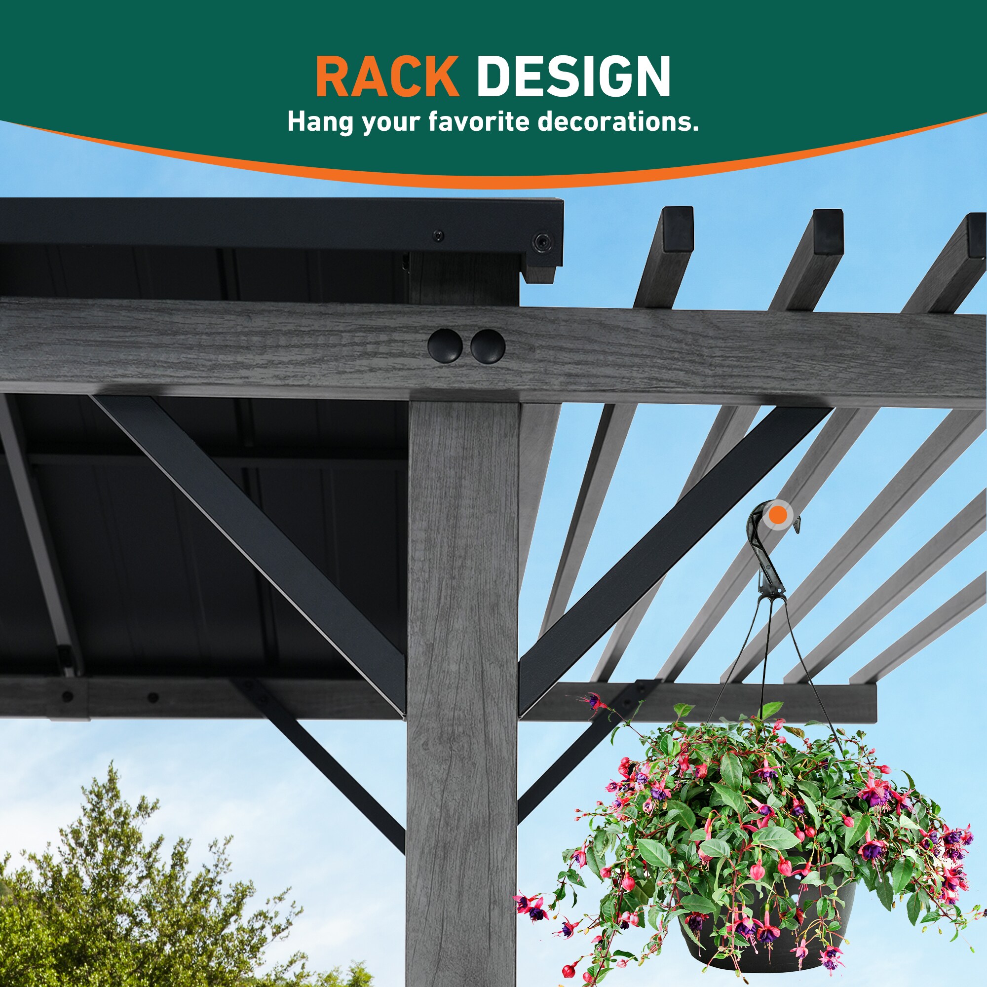 ELEVATE OUTDOORS ELO106052WGY Wood-Resin-Gazebos - View #7