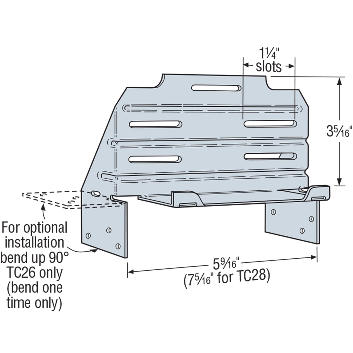 Simpson Strong-Tie TC26 Mending-Plates-Brackets-Braces - View #2