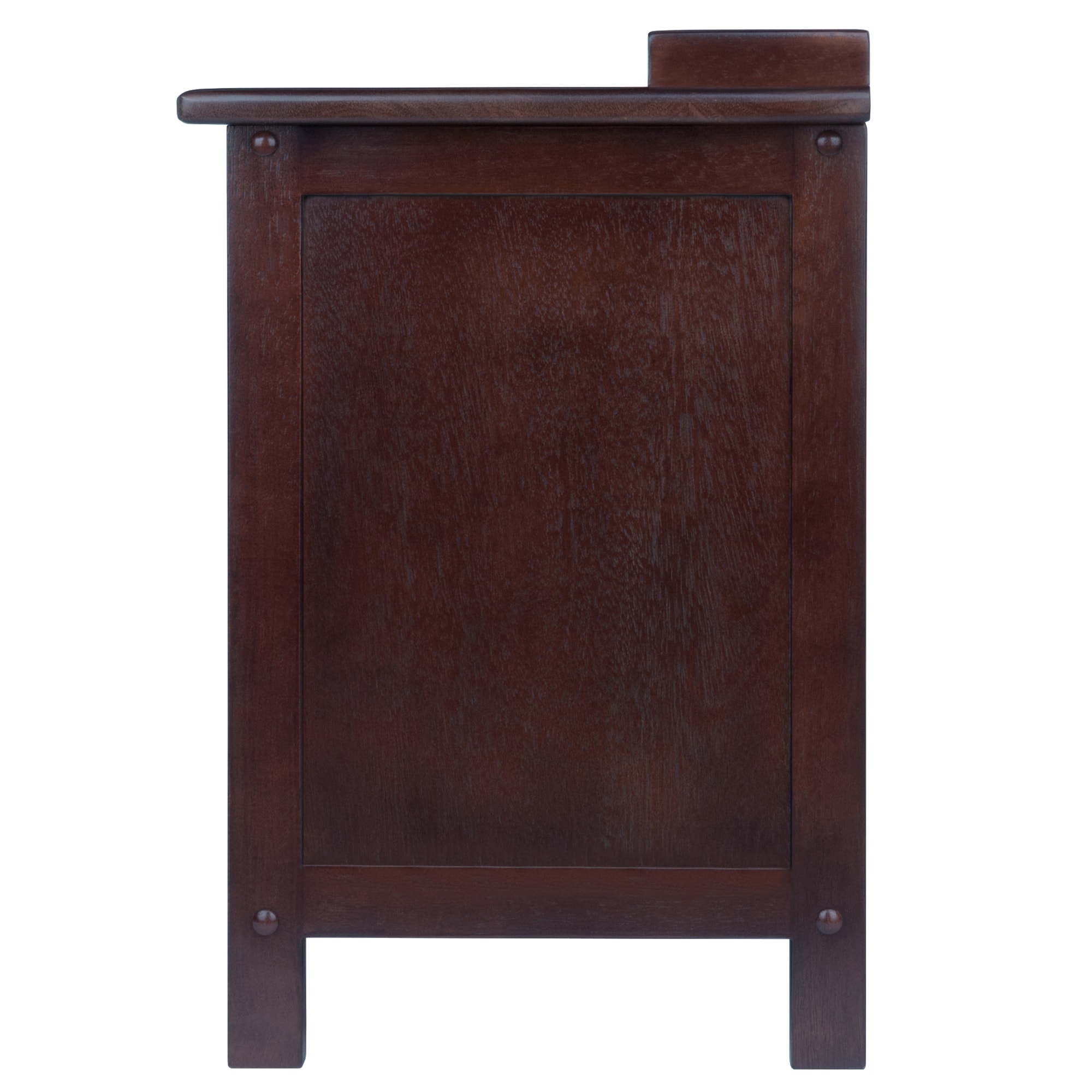 Transitional Walnut Finish Storage Bench with 3 Drawers