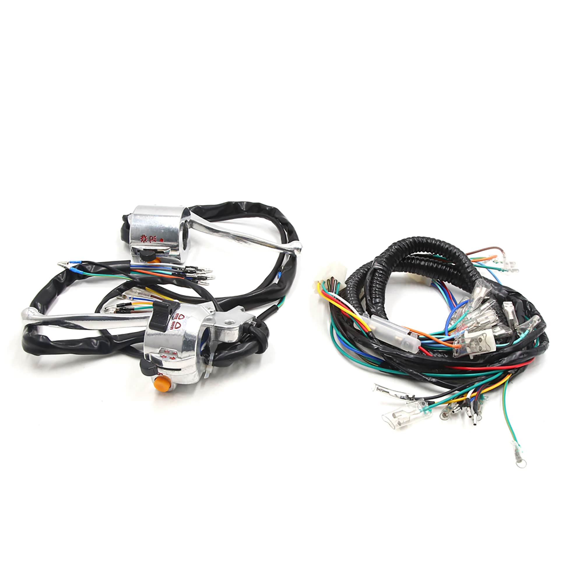 Unique Bargains Motorcycle Handlebar Turn Signal Light Control Switch Set for Honda JH70 w Wire Harness