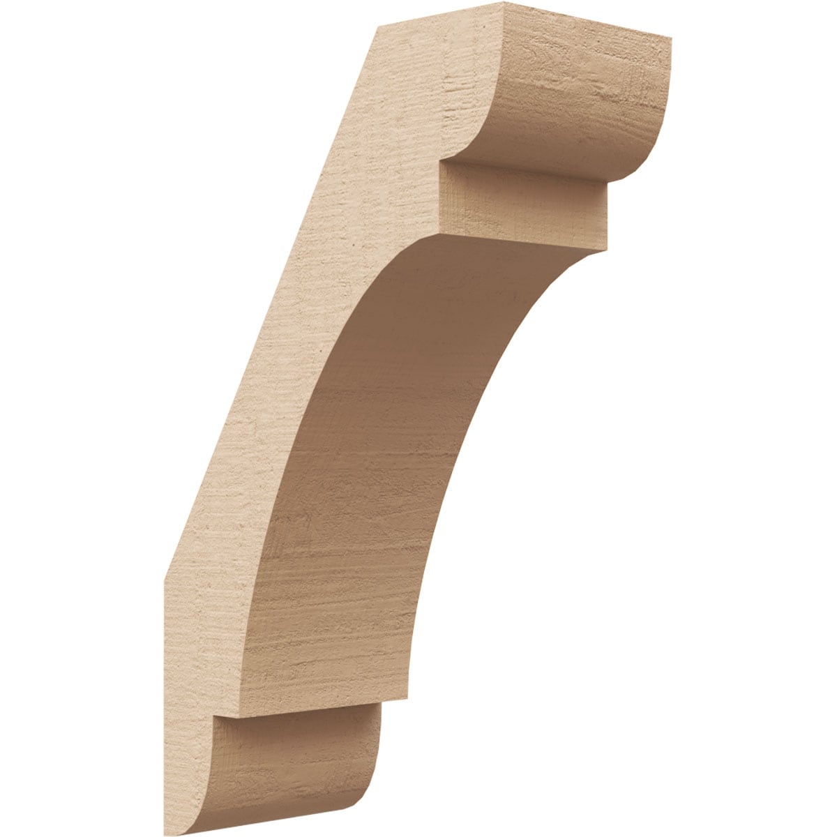Ekena Millwork BRCUR03X06X10OLYRCPR 3-in x 10-in x 6-in Primed Urethane Olympic RoughCedar Woodgrain TimberThane KneeBrace
