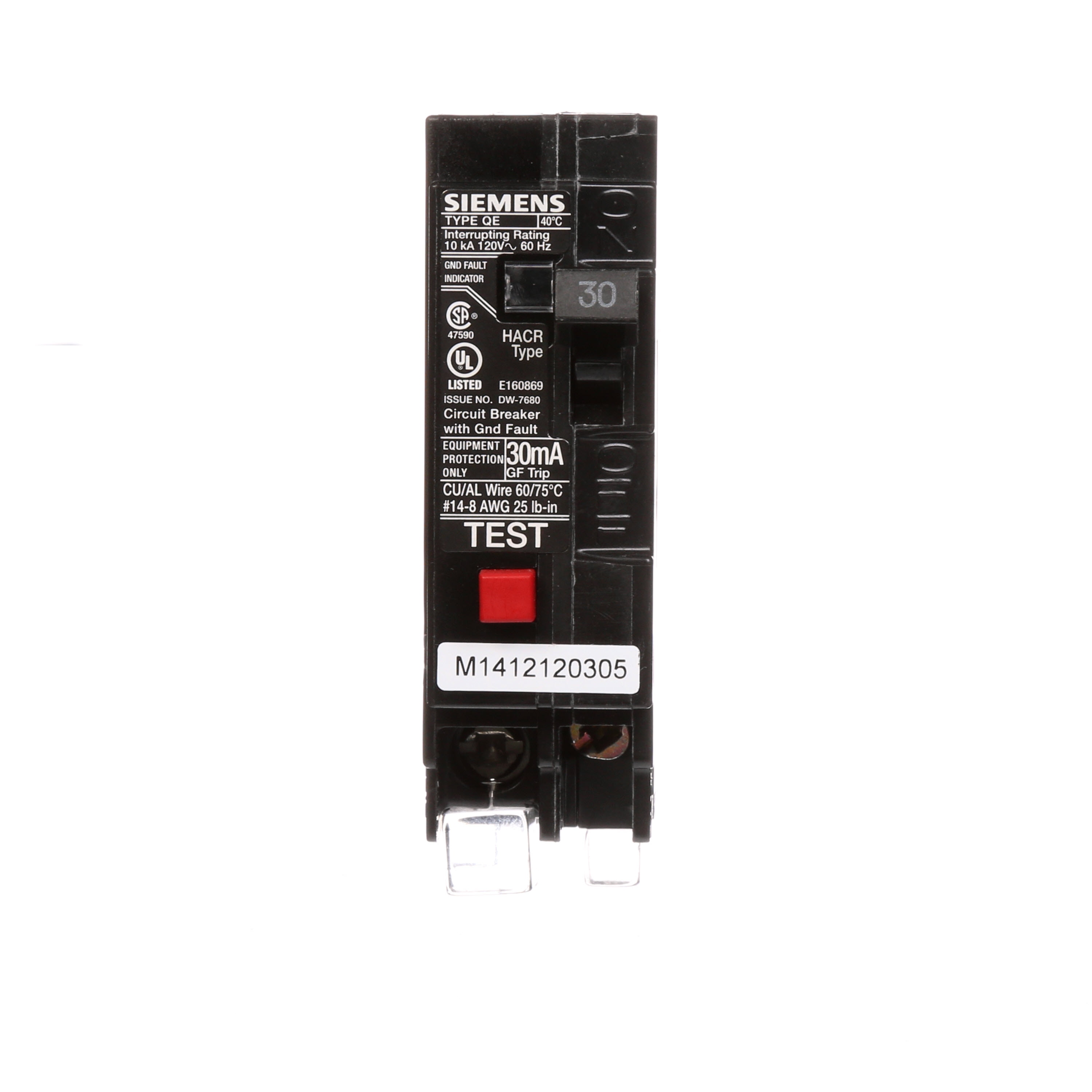 Siemens 30-amp 1-Pole GFCI Circuit Breaker QE130 Sansujyuku sansujyuku.com