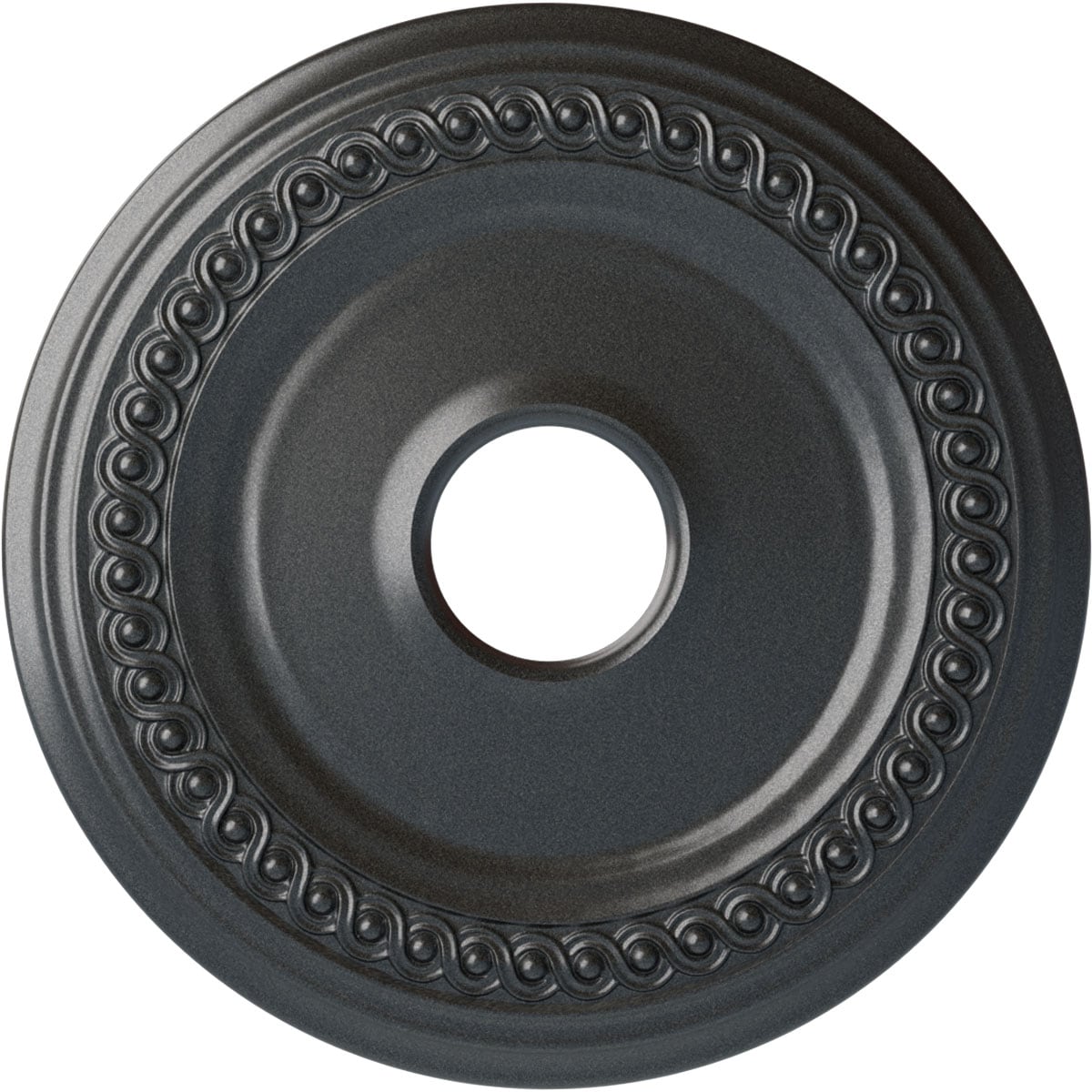 Ekena Millwork CM19CLPES Classic 18.625-in W x 18.625-in L Painted Pewter Polyurethane Whole Ceiling Medallion