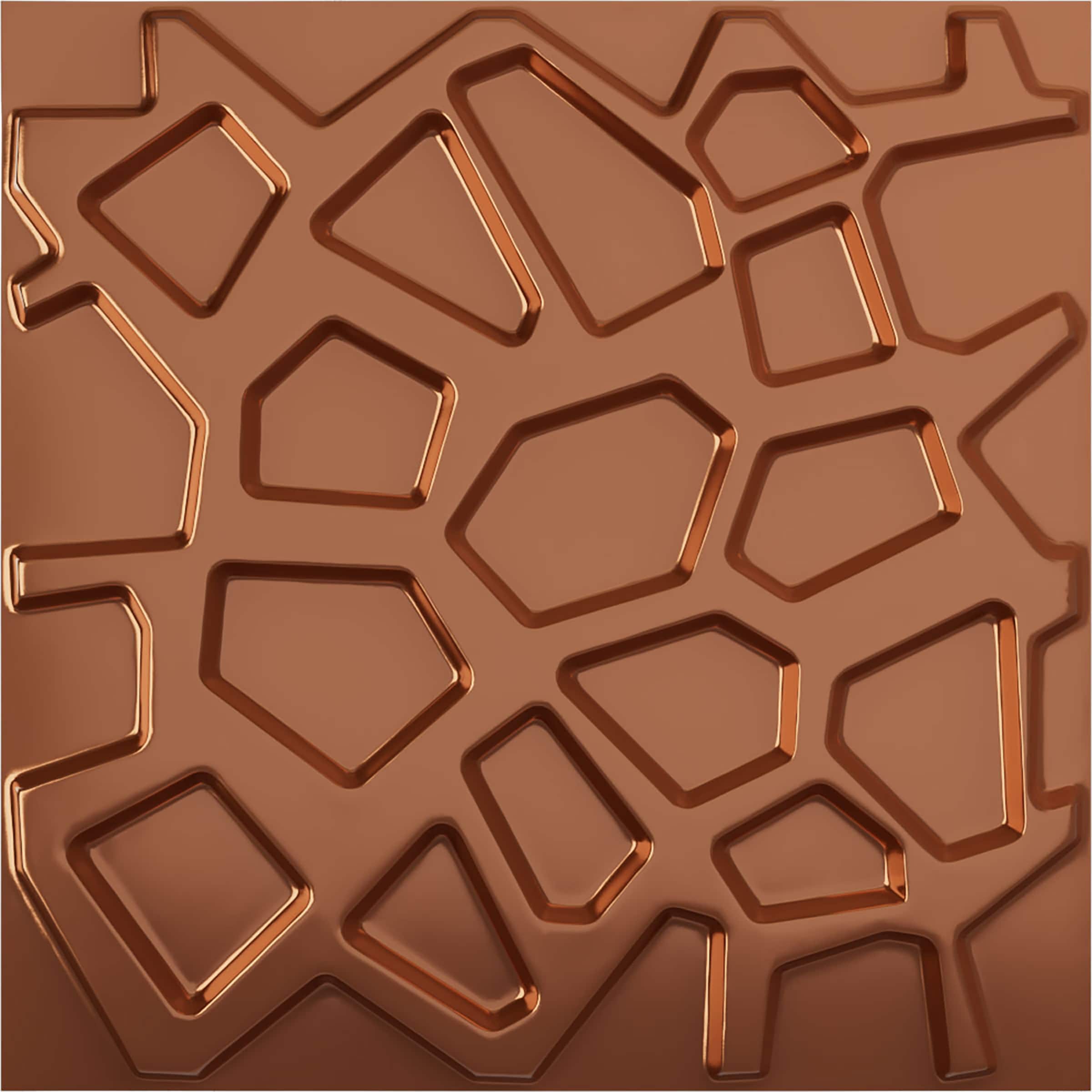 Ekena Millwork WP20X20DUBCO 19-5/8-in x 19-5/8-in Embossed Paintable/Stainable Copper PVC Wall Panel ( 2.67-sq ft )