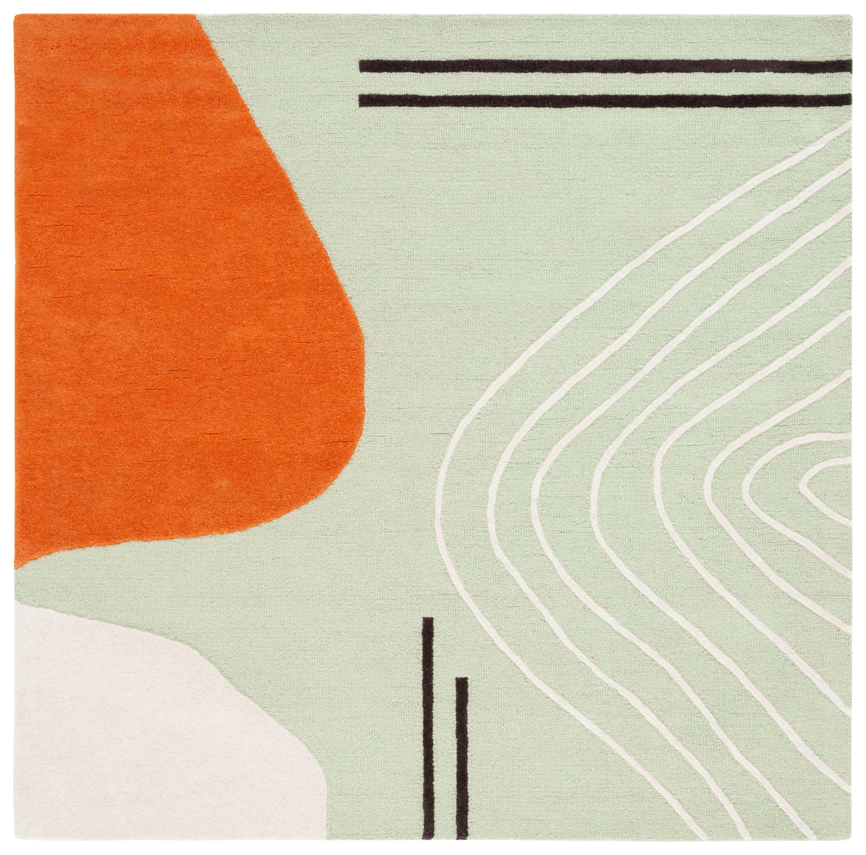 Rodeo Drive 860Y Green Rust 6 x 6 Square Area rug