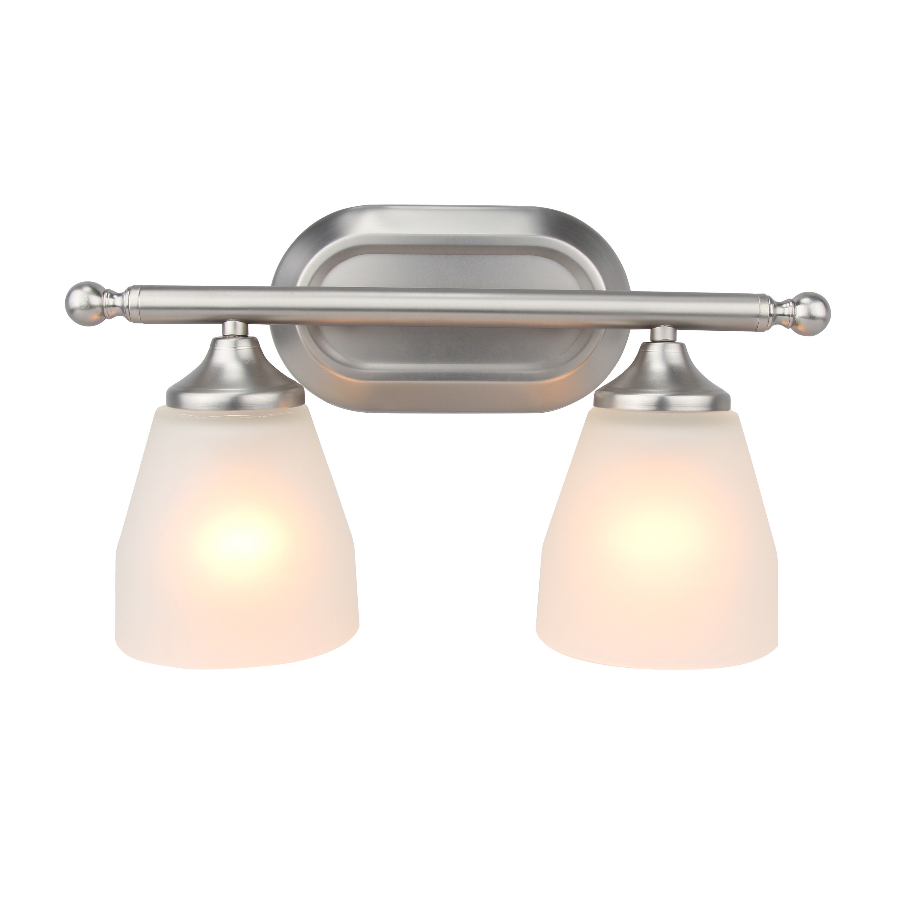 Yosemite Home Decor 14 62 In 2 Light Satin Nickel LED Modern   47493131 