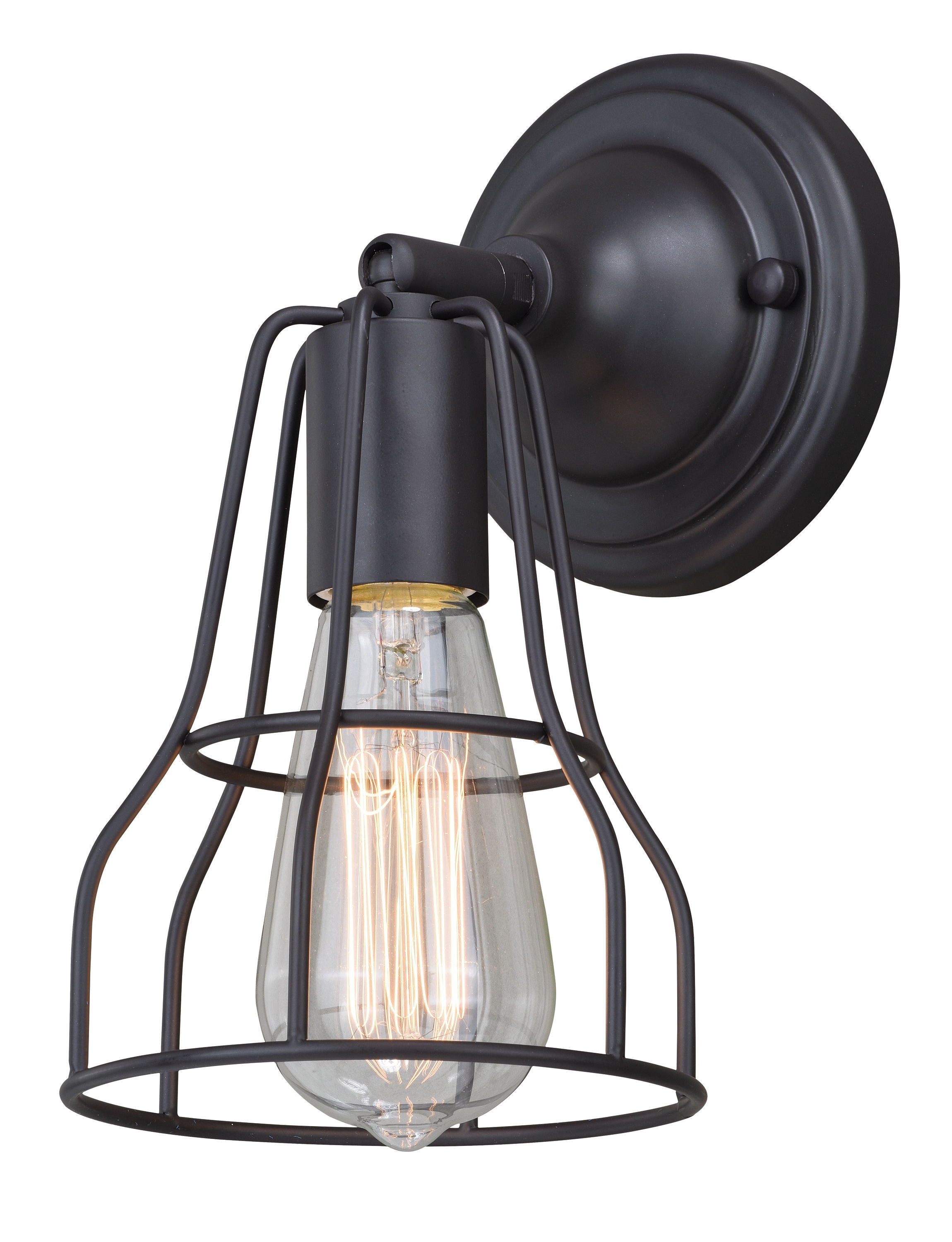 Clybourn Industrial Cage 1-Light Vanity in Oil Rubbed Bronze