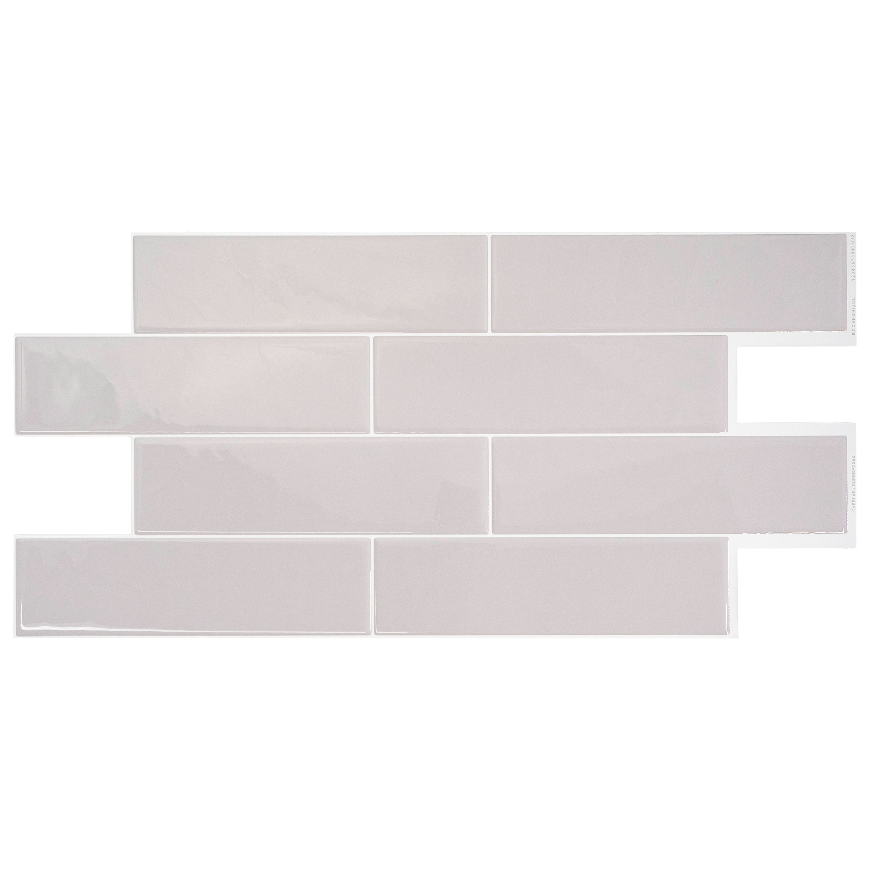 Smart Tiles Norway Alta Gray 23-in x 11-in Matte Resin Brick Wood Look Peel  and Stick Wall Tile (2.68-sq. ft/ Carton) in the Tile department at