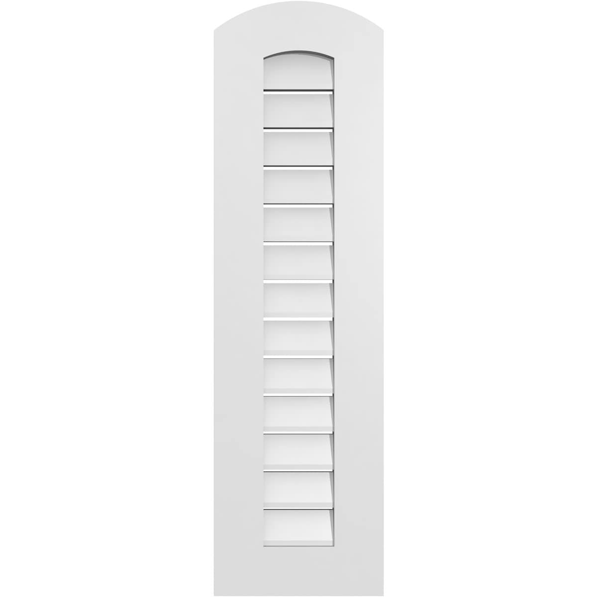 Ekena Millwork GVPAR12X4201SF 12-Inches x 42-Inches Off-white Round top PVC Gable Louver Vent
