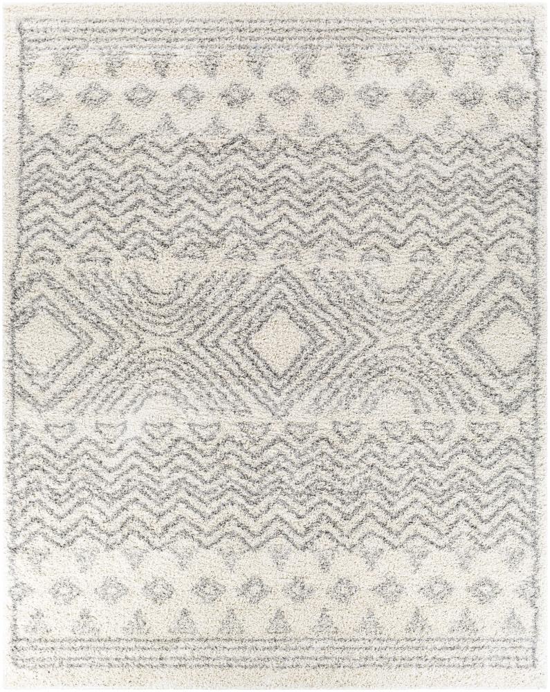 Surya TZS2342-71010 Taza shag 8 x 10 (ft) Woven Polypropylene Cream/gray Rectangular Indoor Geometric Global Area rug