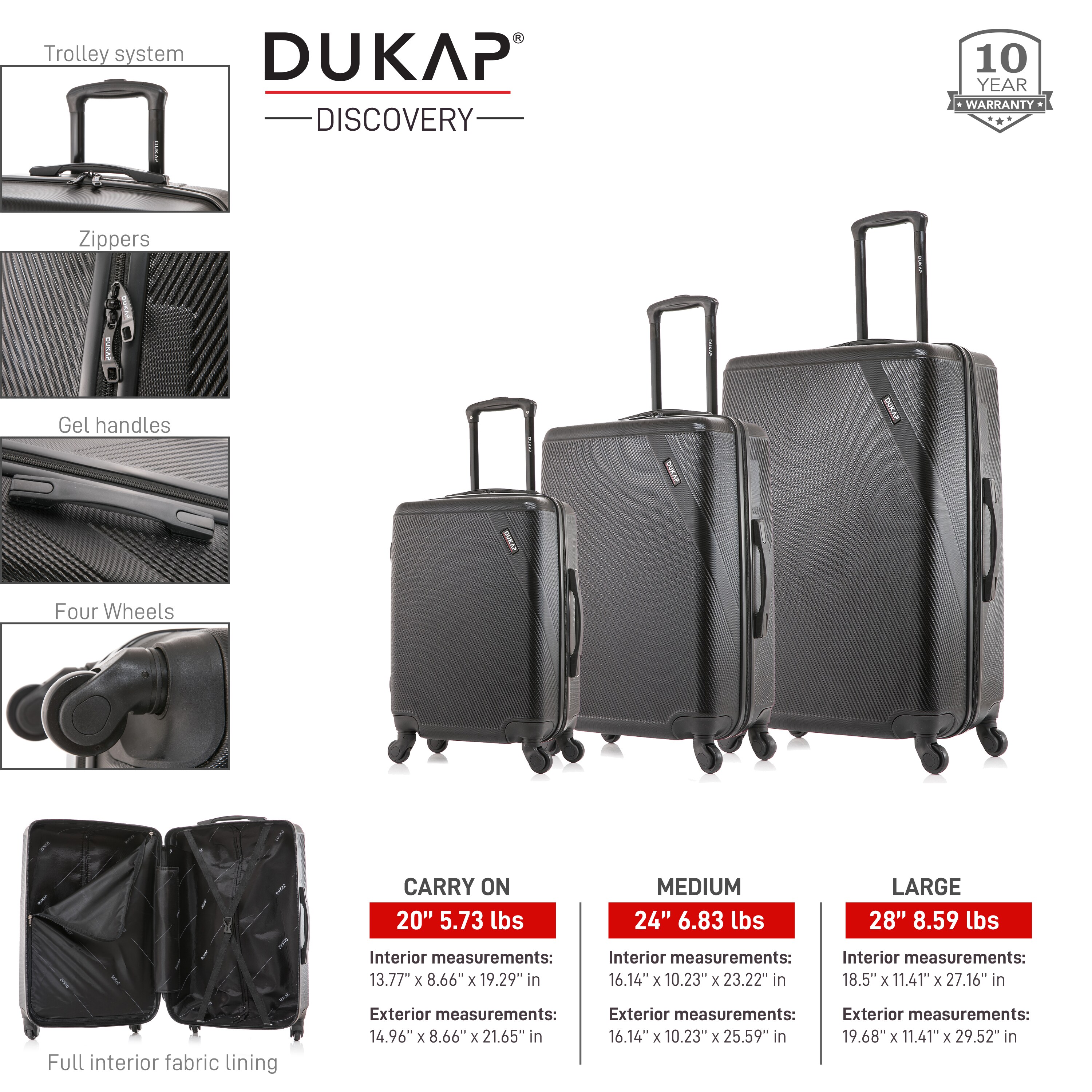 DUKAP DKDISSML-BLK Luggage-And-Luggage-Sets - View #3