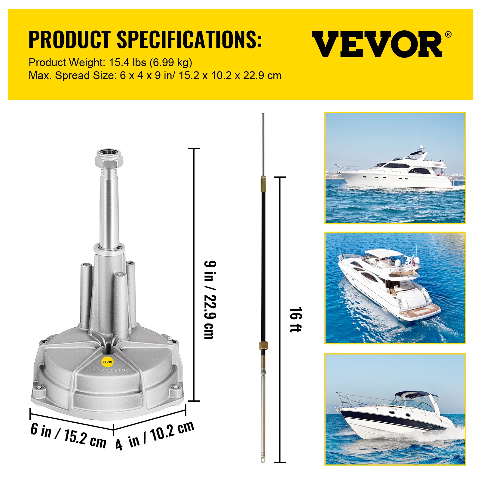 VEVOR XWYYFXB16YCDL0001V0 Boat-Control-Cables - View #7