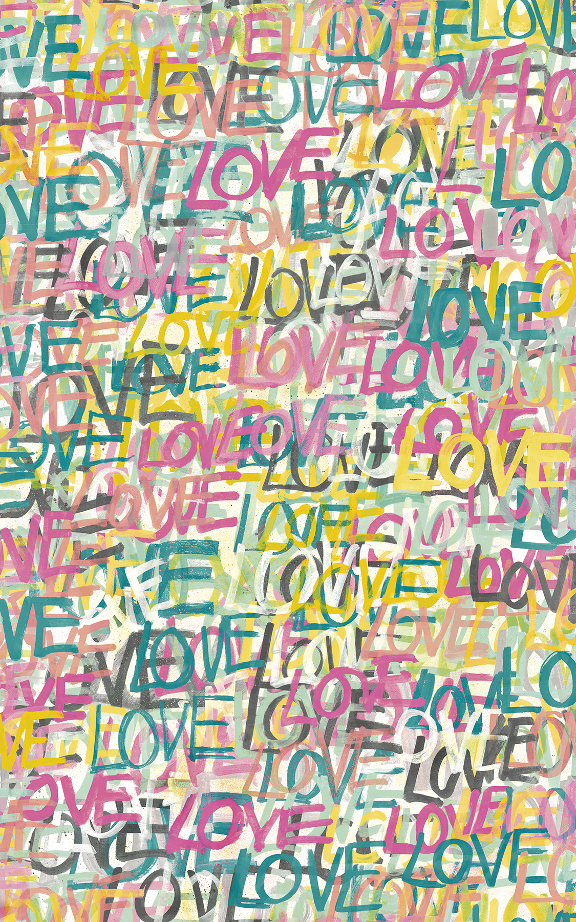 ohpopsi CEP50122W Indio Pastel Love Scribble Wallpaper