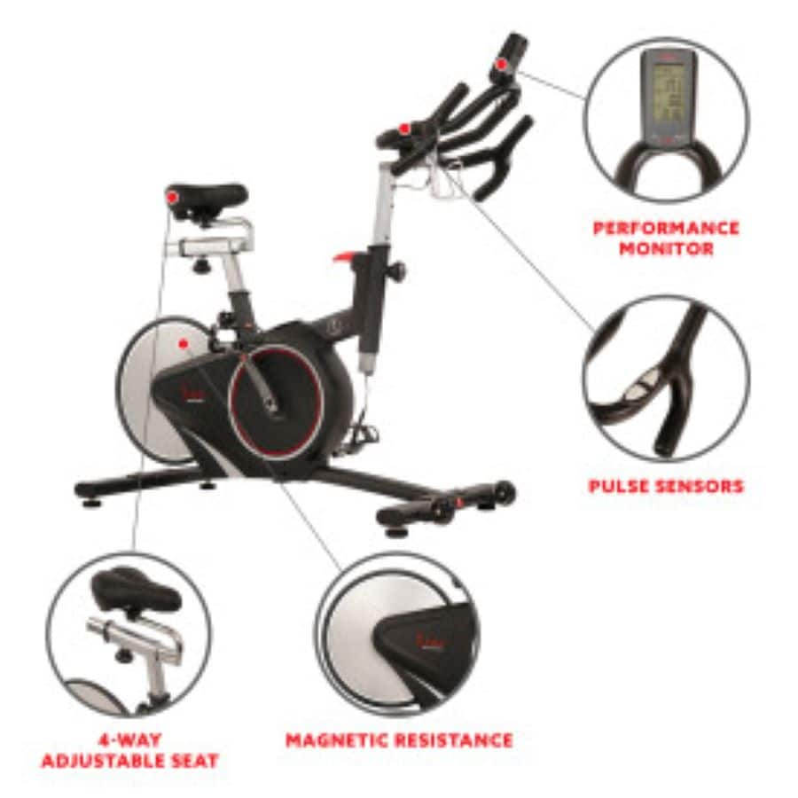 sunny health & fitness stationary bike