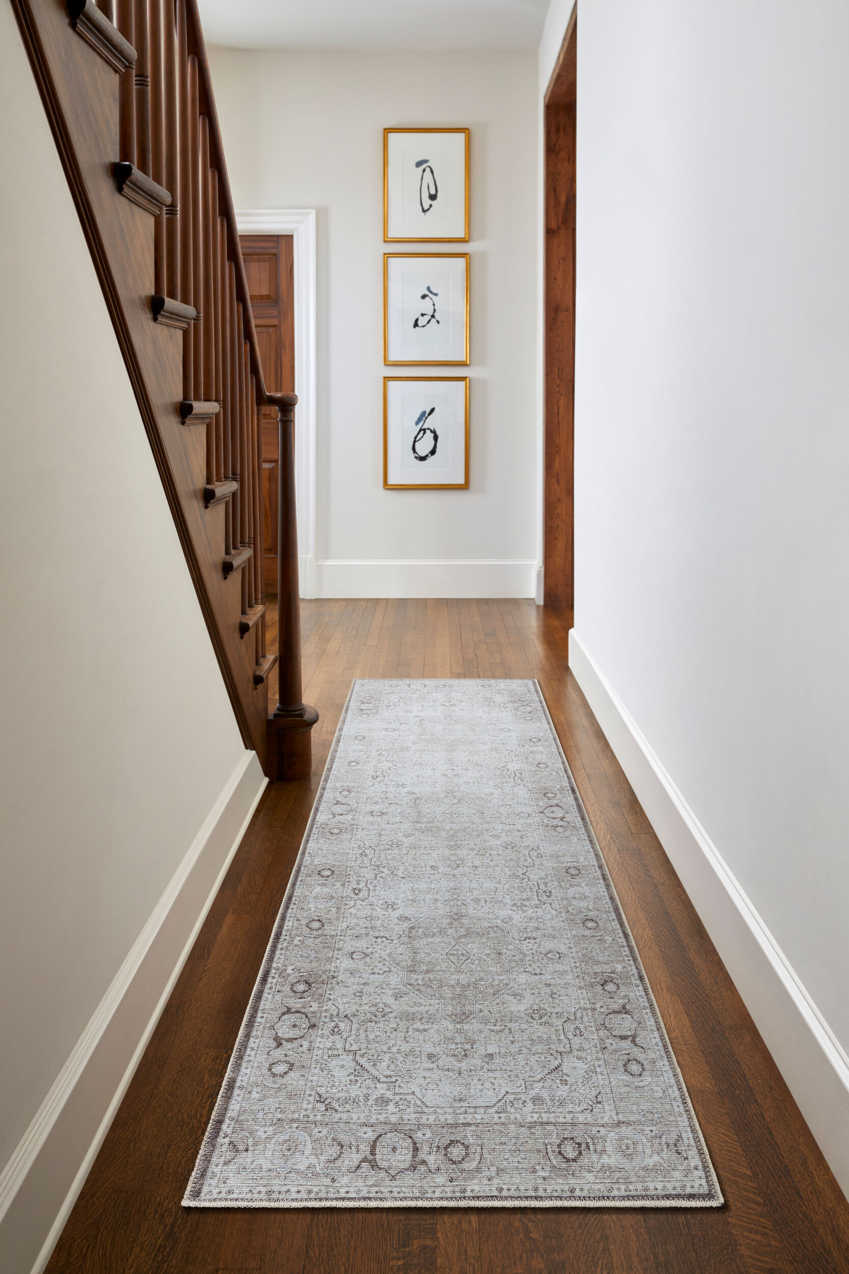 Livabliss AML2368-27710 Kemer 3 x 8 (ft) Polypropylene Taupe/Gray Rectangular Indoor Medallion Vintage Machine washable Runner rug
